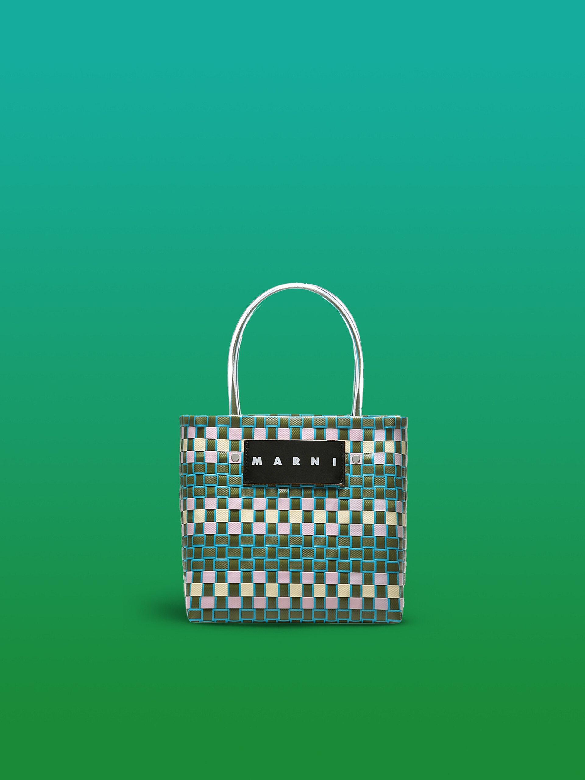 MARNI MARKET shopping bag in green polypropylene - Bags - Image 1