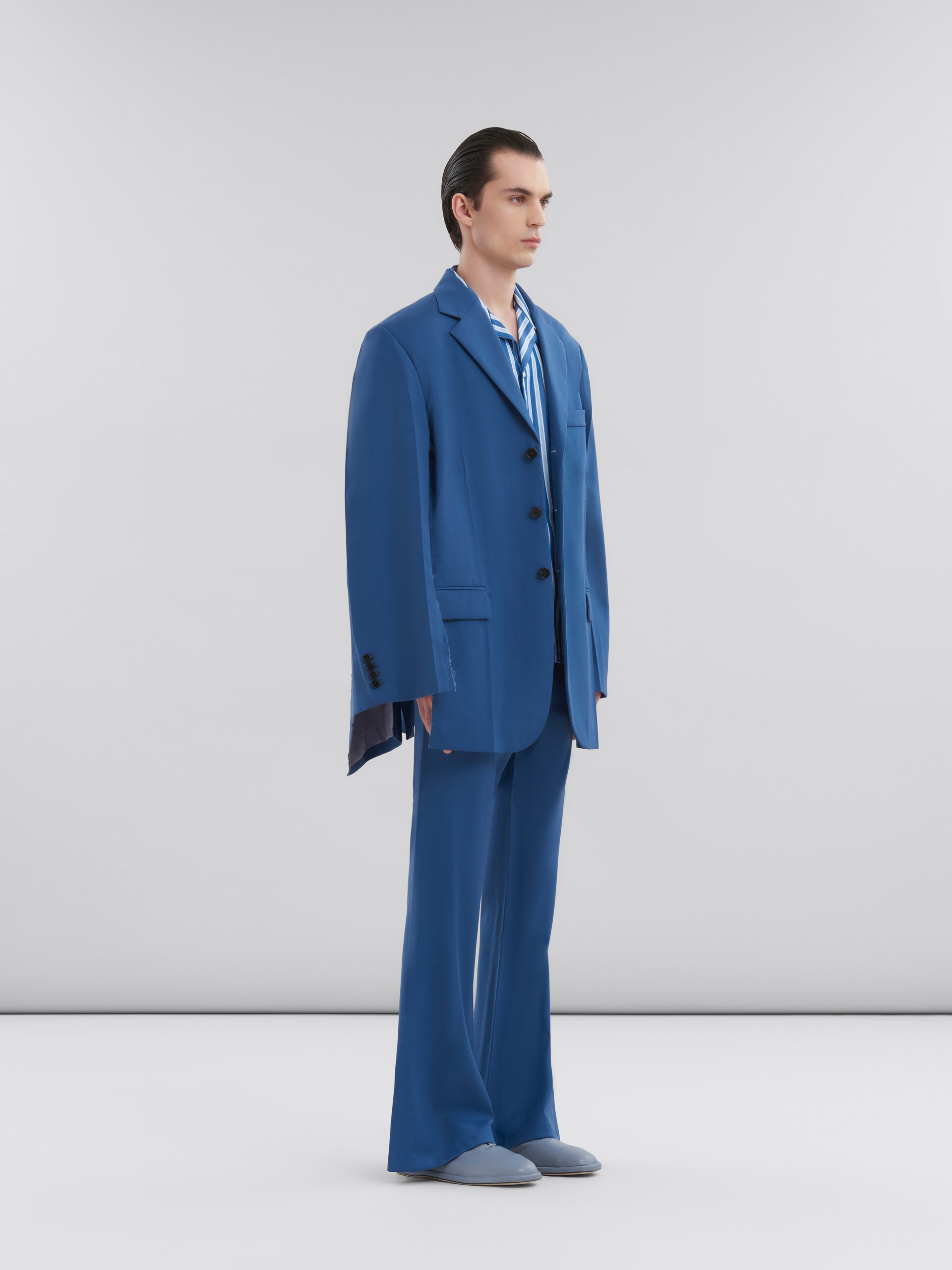 Blue wool-mohair blazer with Marni mending - Jackets - Image 6
