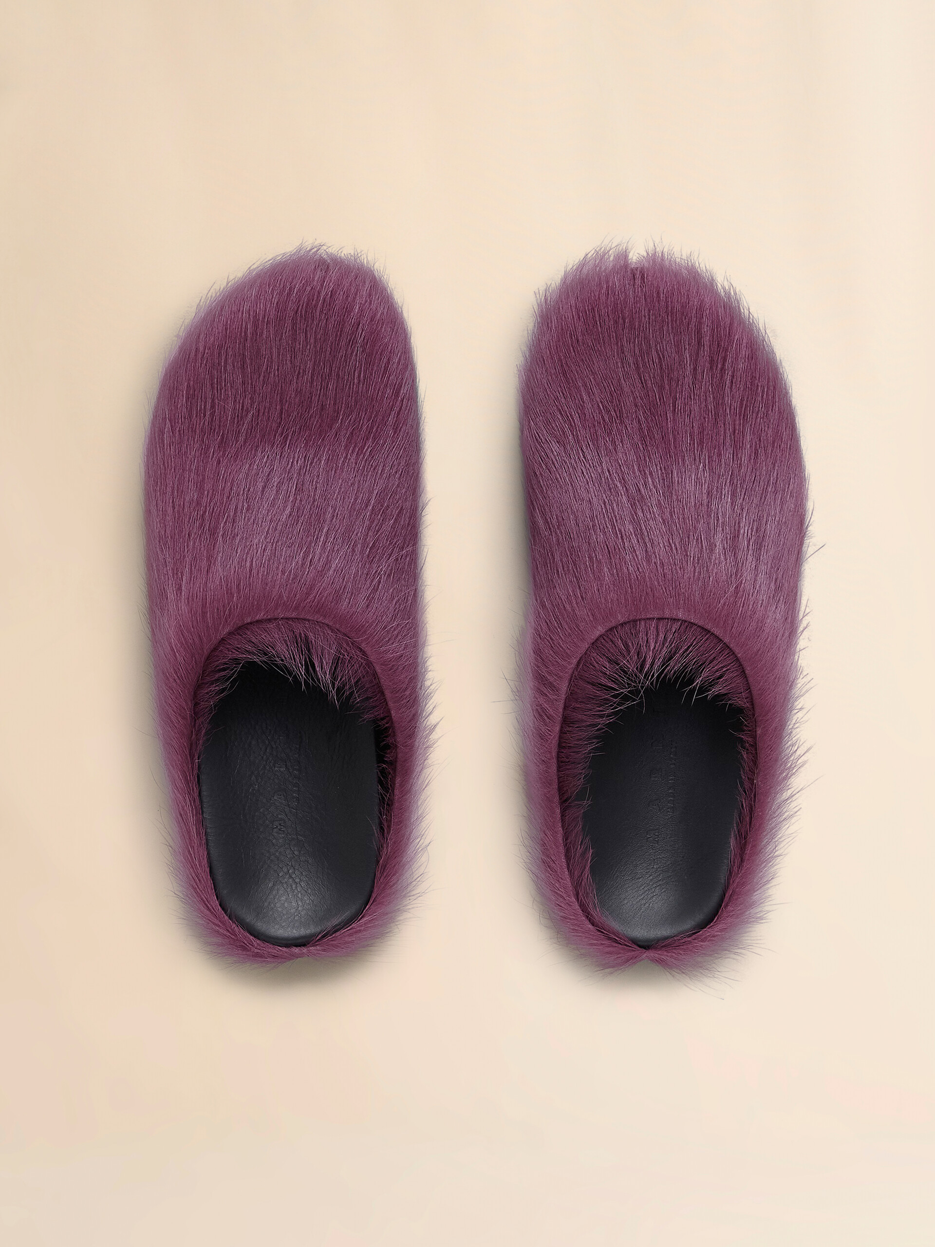 Blue long-hair calfskin Fussbett sabot - Clogs - Image 4
