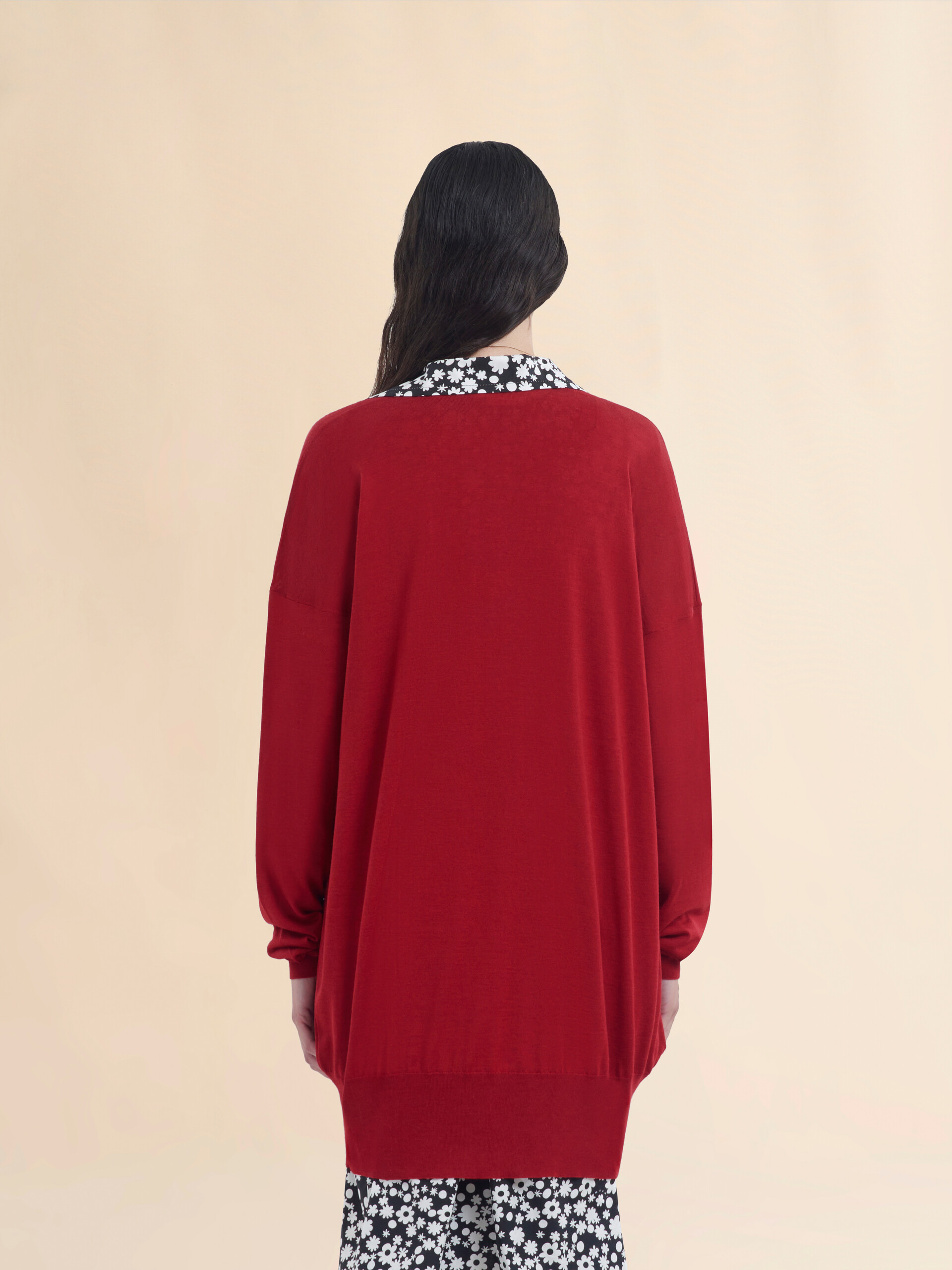 Oversize silk and wool blend jumper with Marni Symbol - Pullovers - Image 3