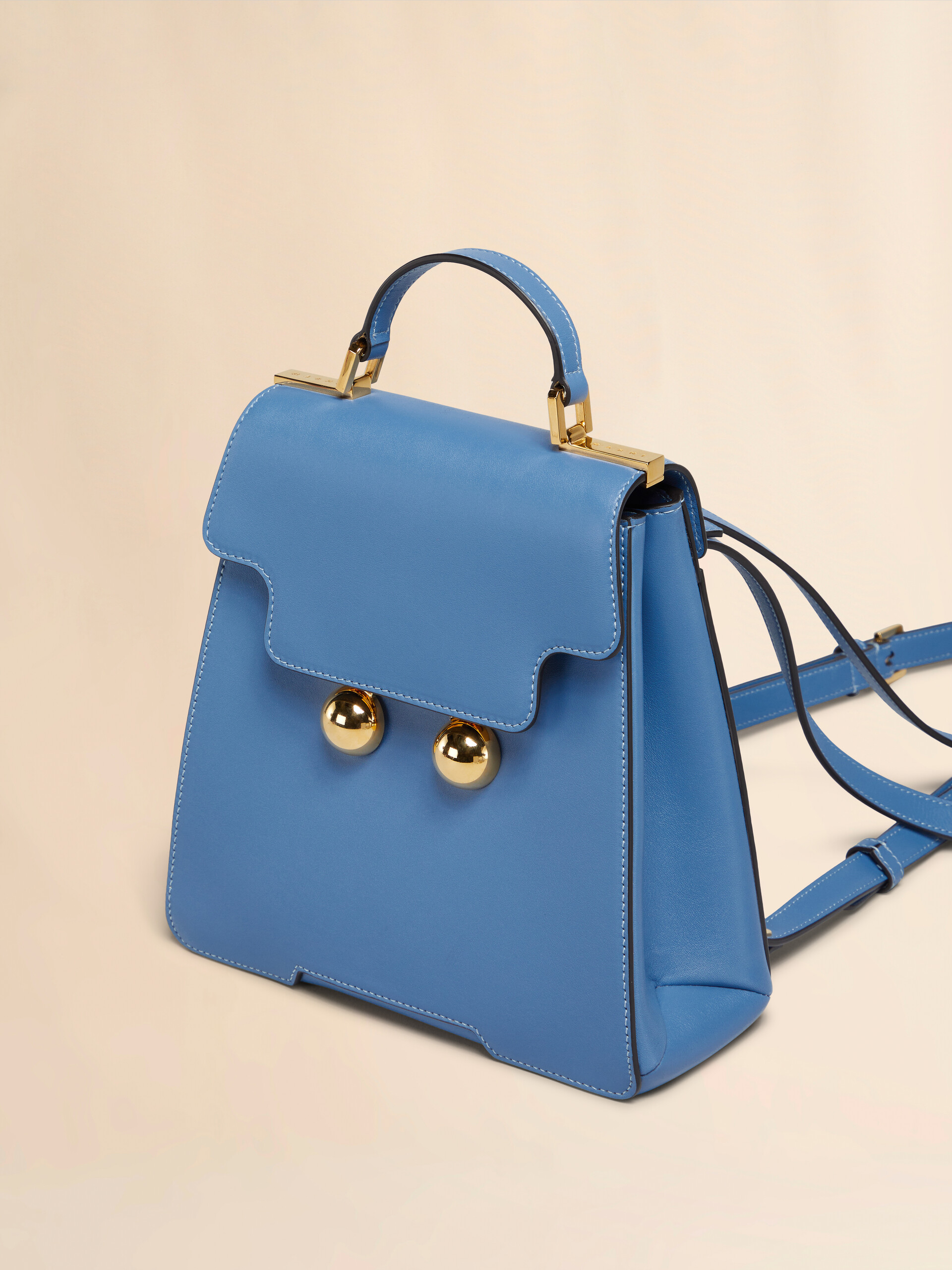 Blue leather Trunkaroo backpack - Backpacks - Image 4
