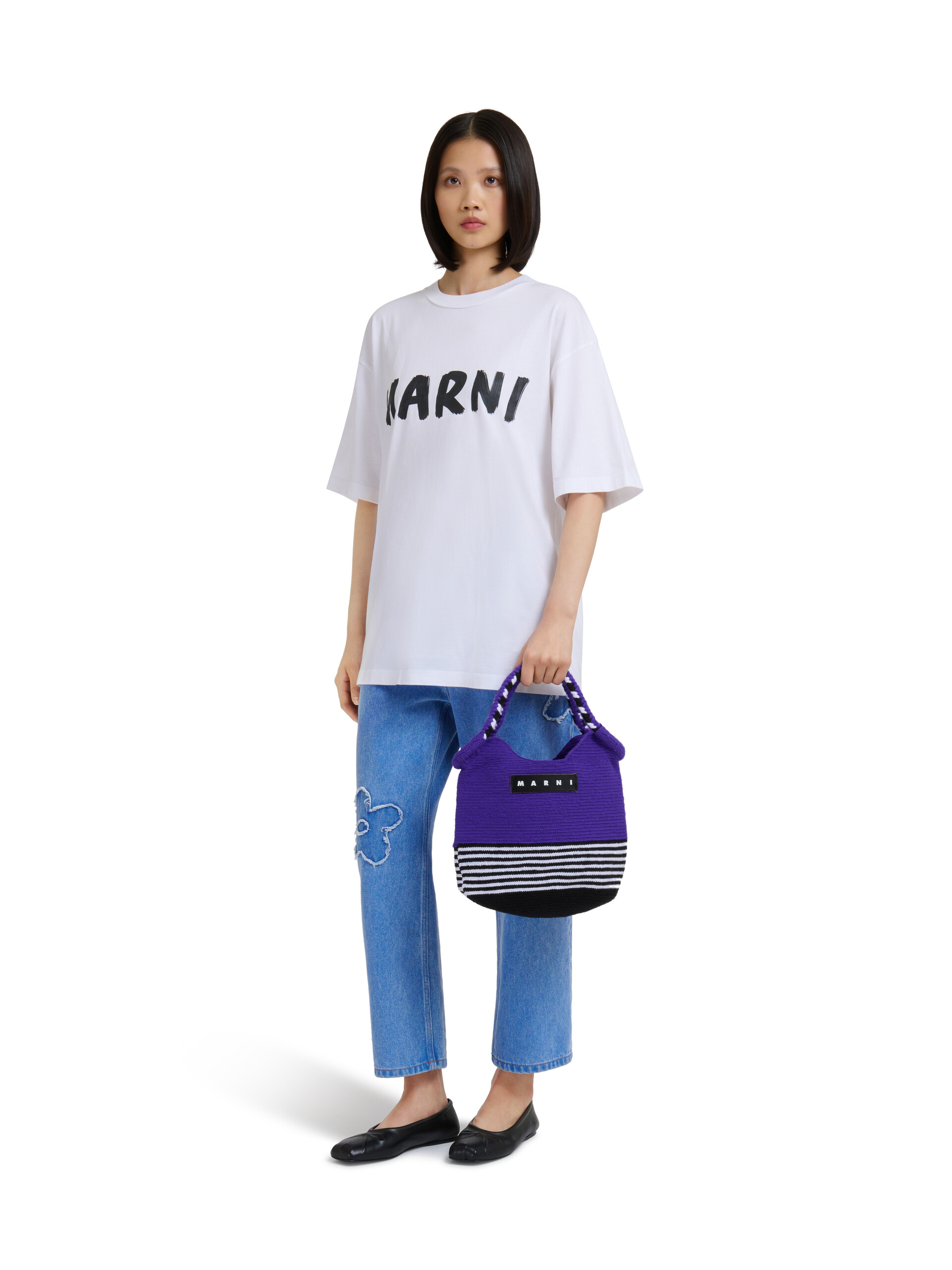 インク MARNI MARKET FLOWER BUCKET BAG - ショッピングバッグ - Image 2