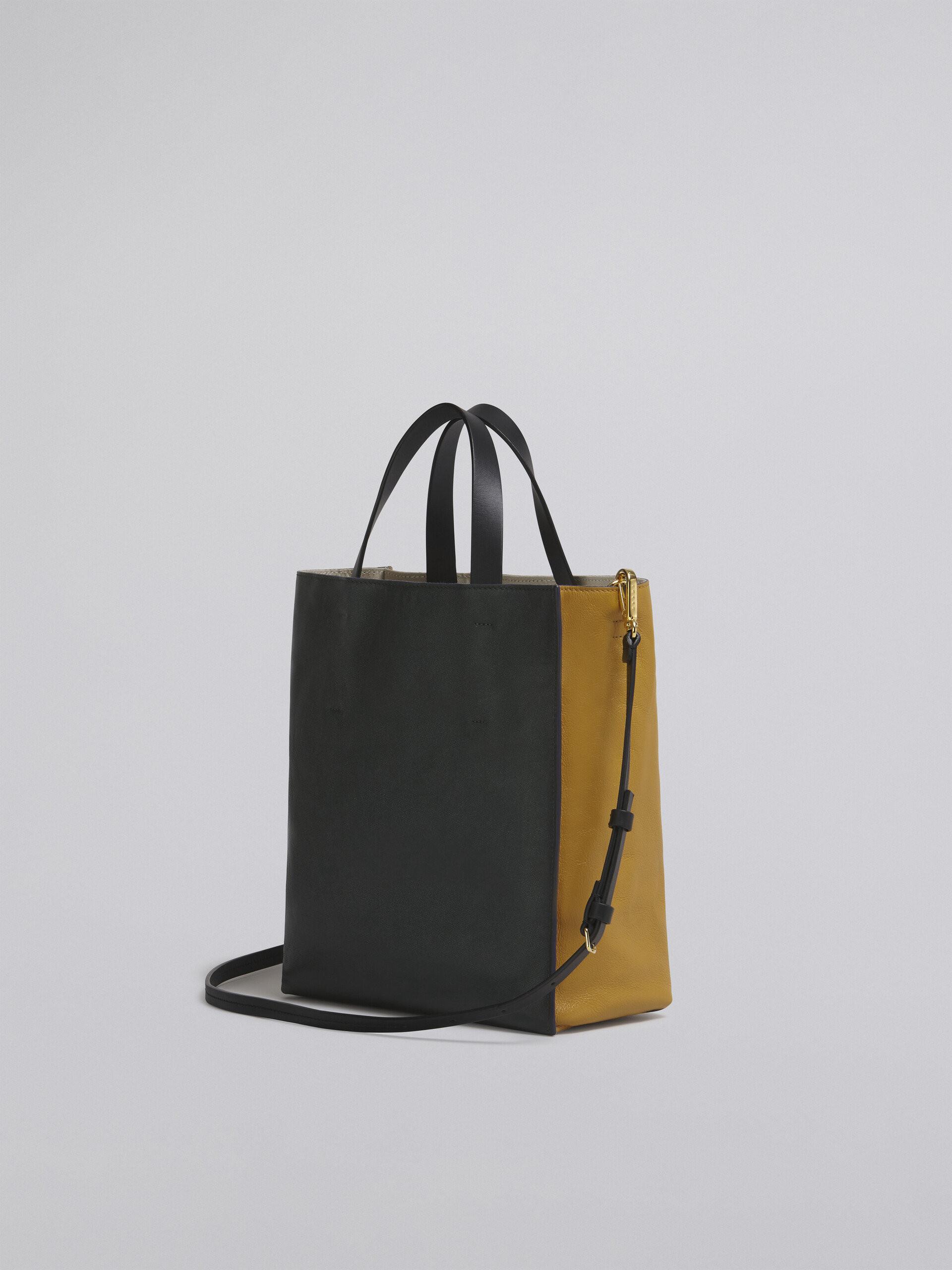 Yellow and green MUSEO SOFT bag in tumbled calfskin - Shopping Bags - Image 3