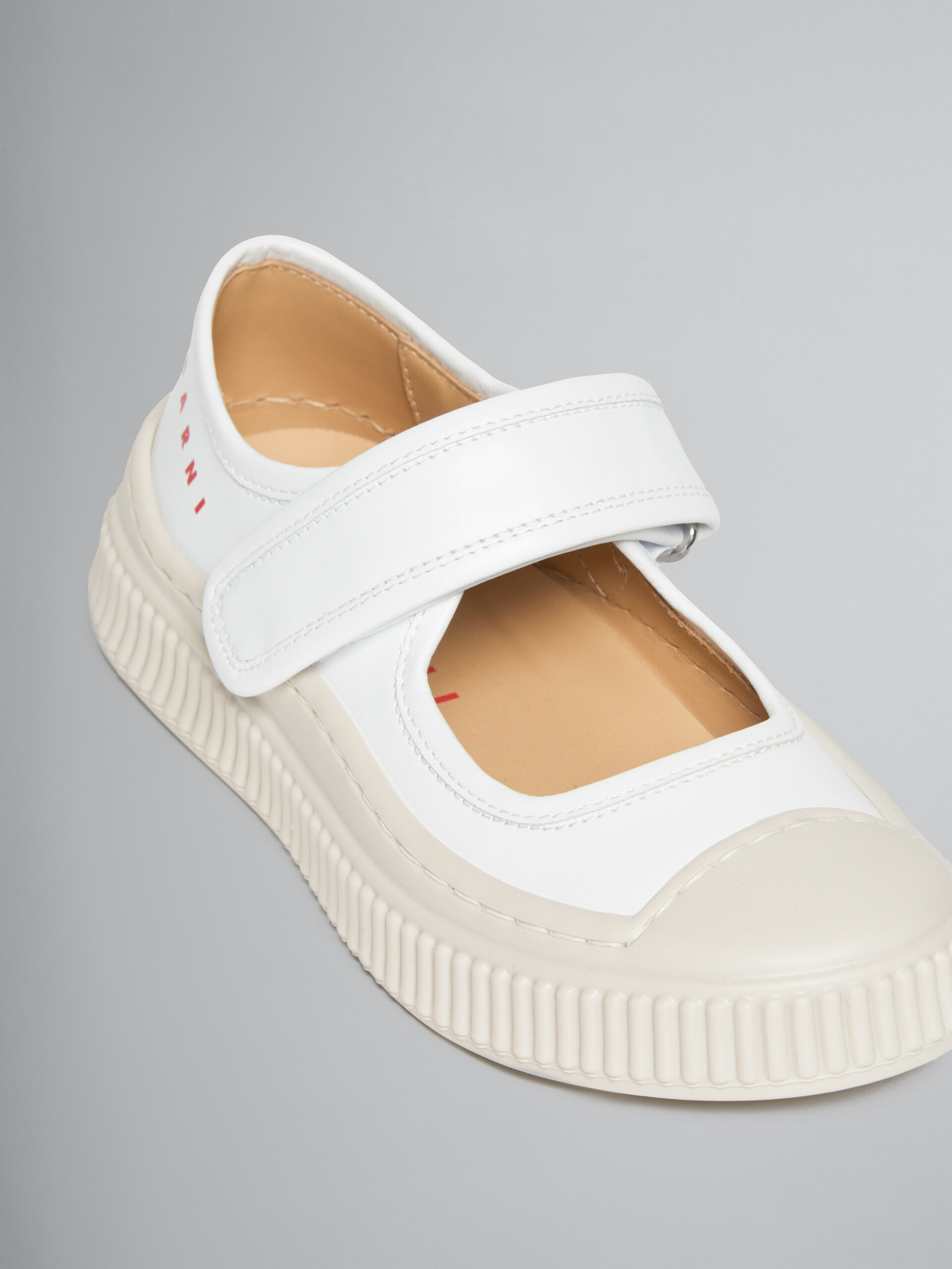 White Leather Mary-Jane Sneaker - kids - Image 4