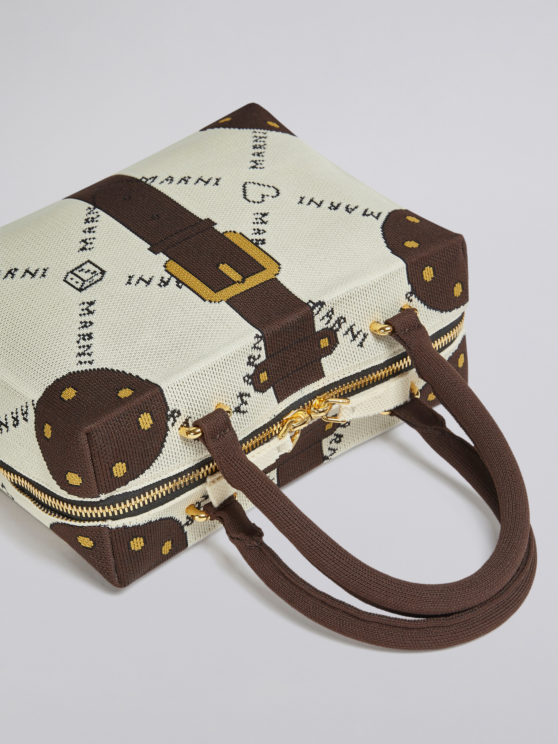 CUBIC bag in white Marnigram trompe-l'œil jacquard - Handbag - Image 5