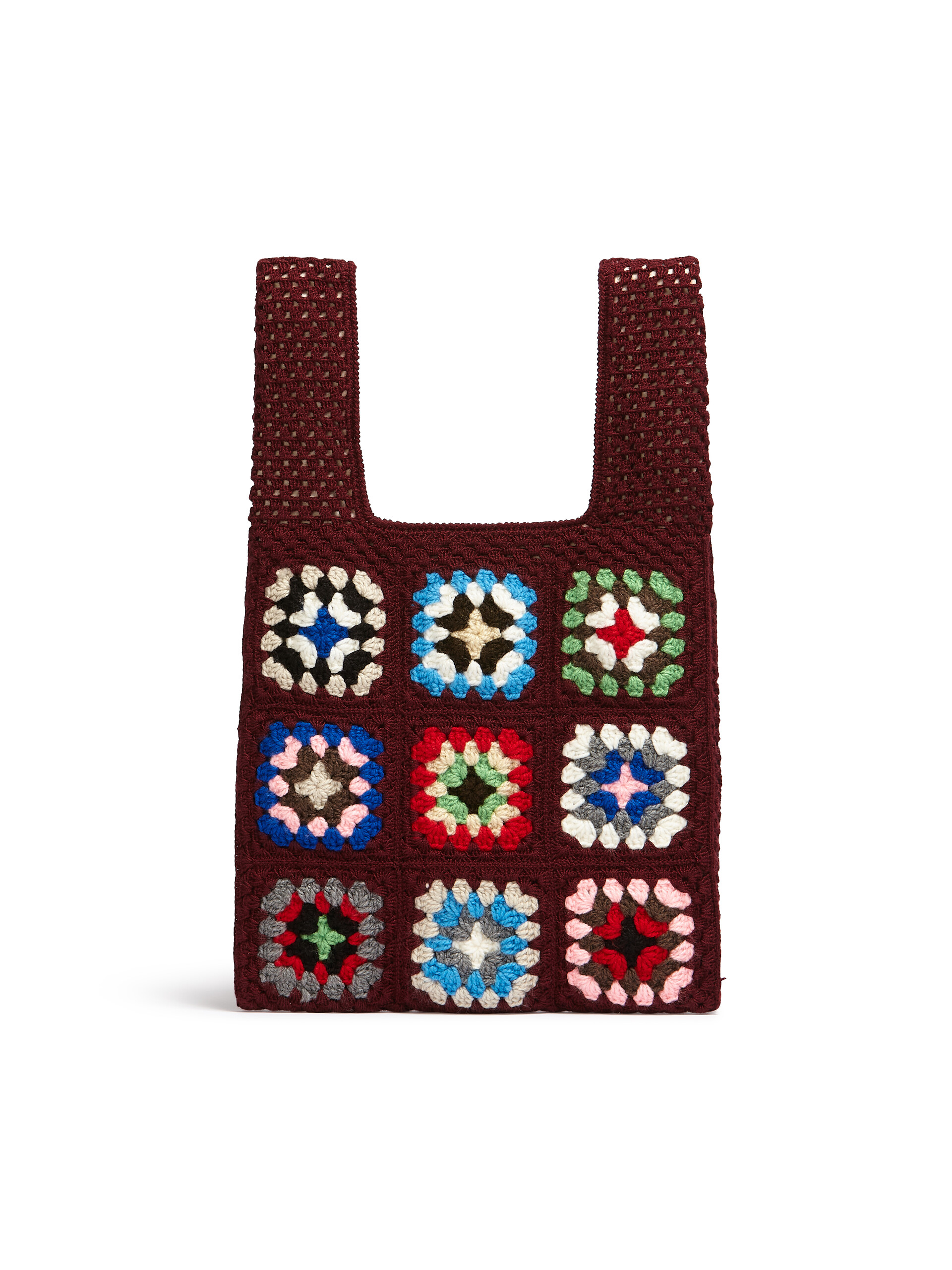 MARNI MARKET FISH bag in brown crochet - Bags - Image 3