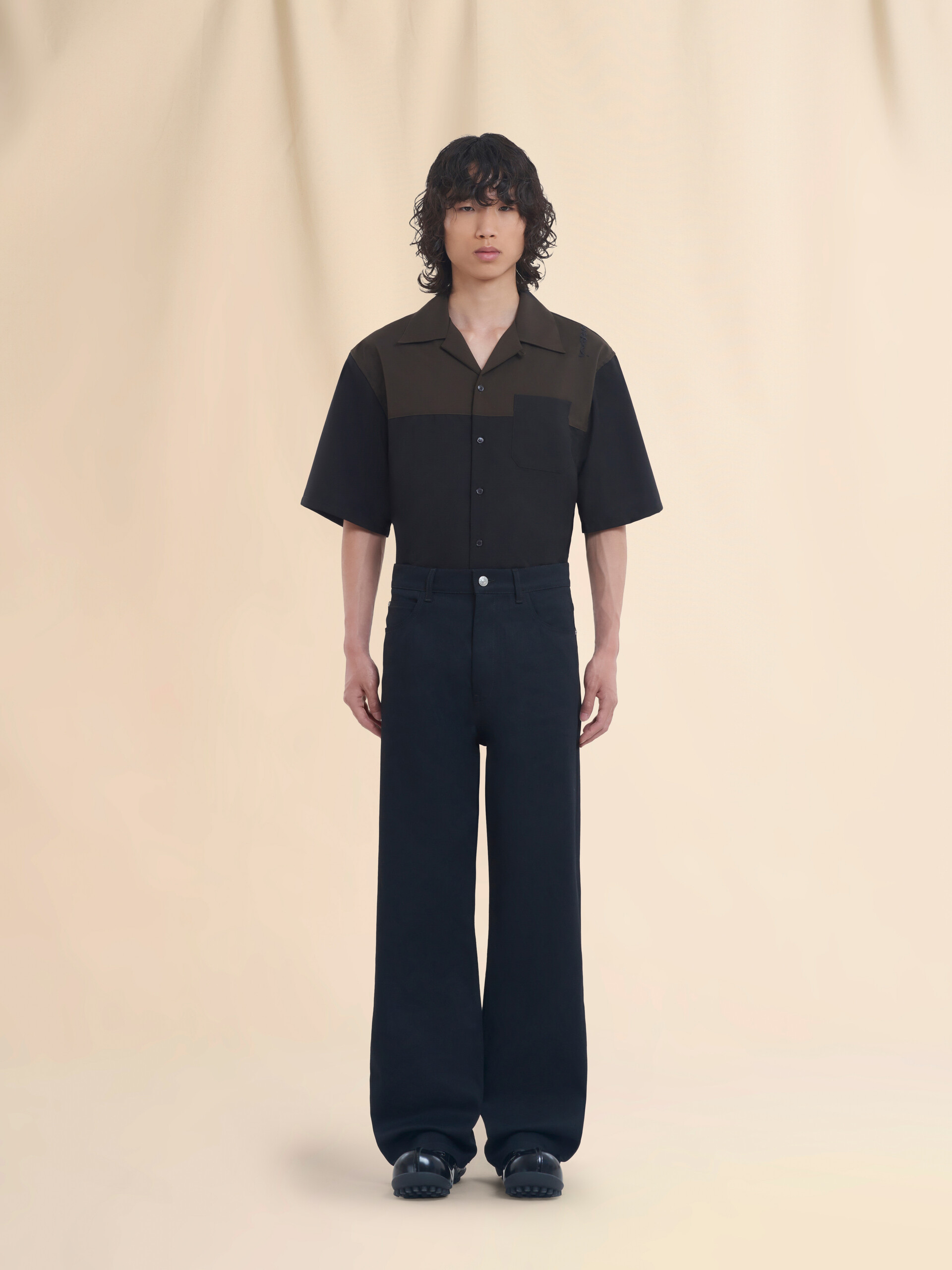 Black denim wide-leg jeans - Pants - Image 2
