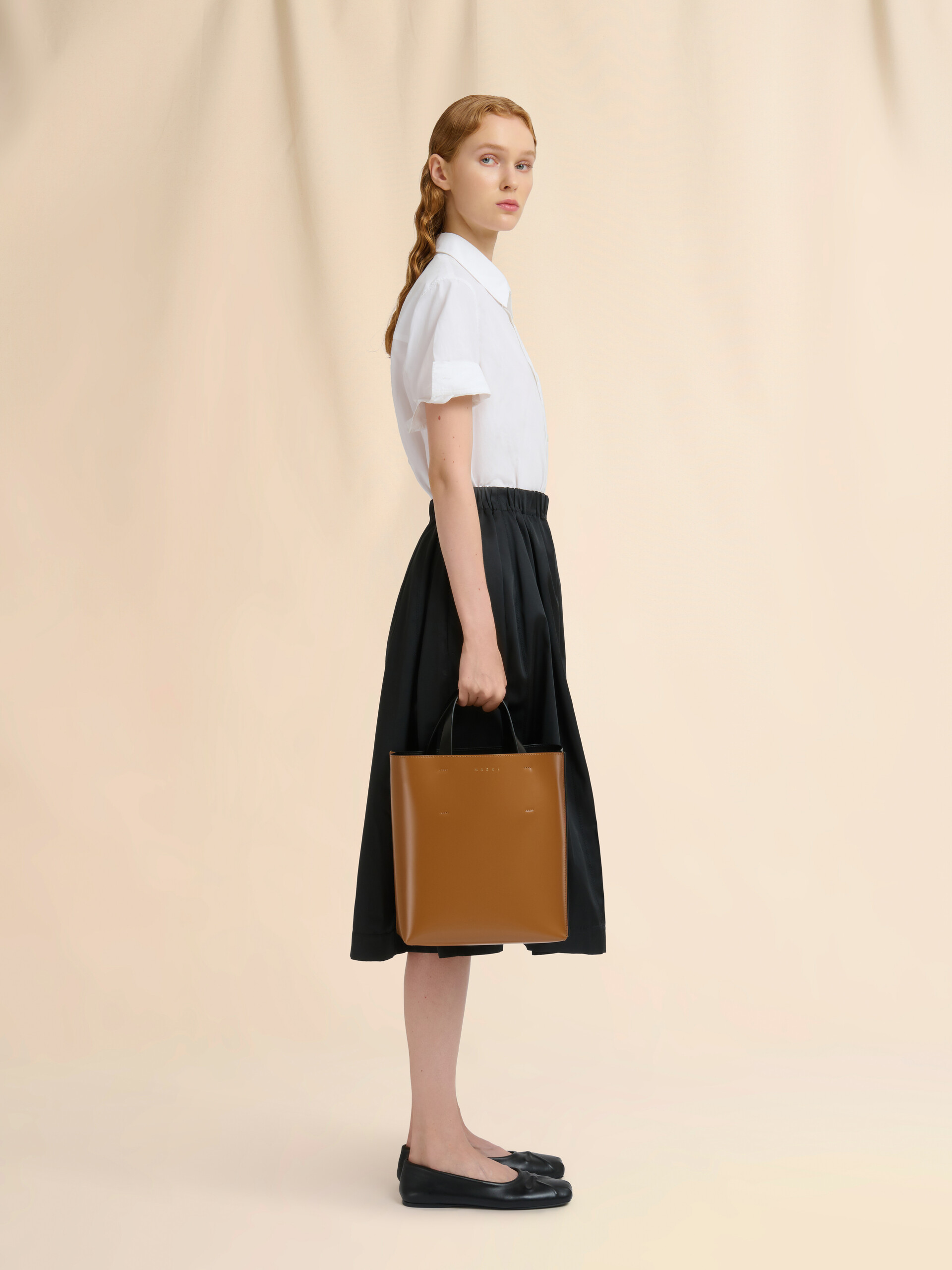 MUSEO small bag in shiny smooth calfskin - Shopping Bags - Image 2
