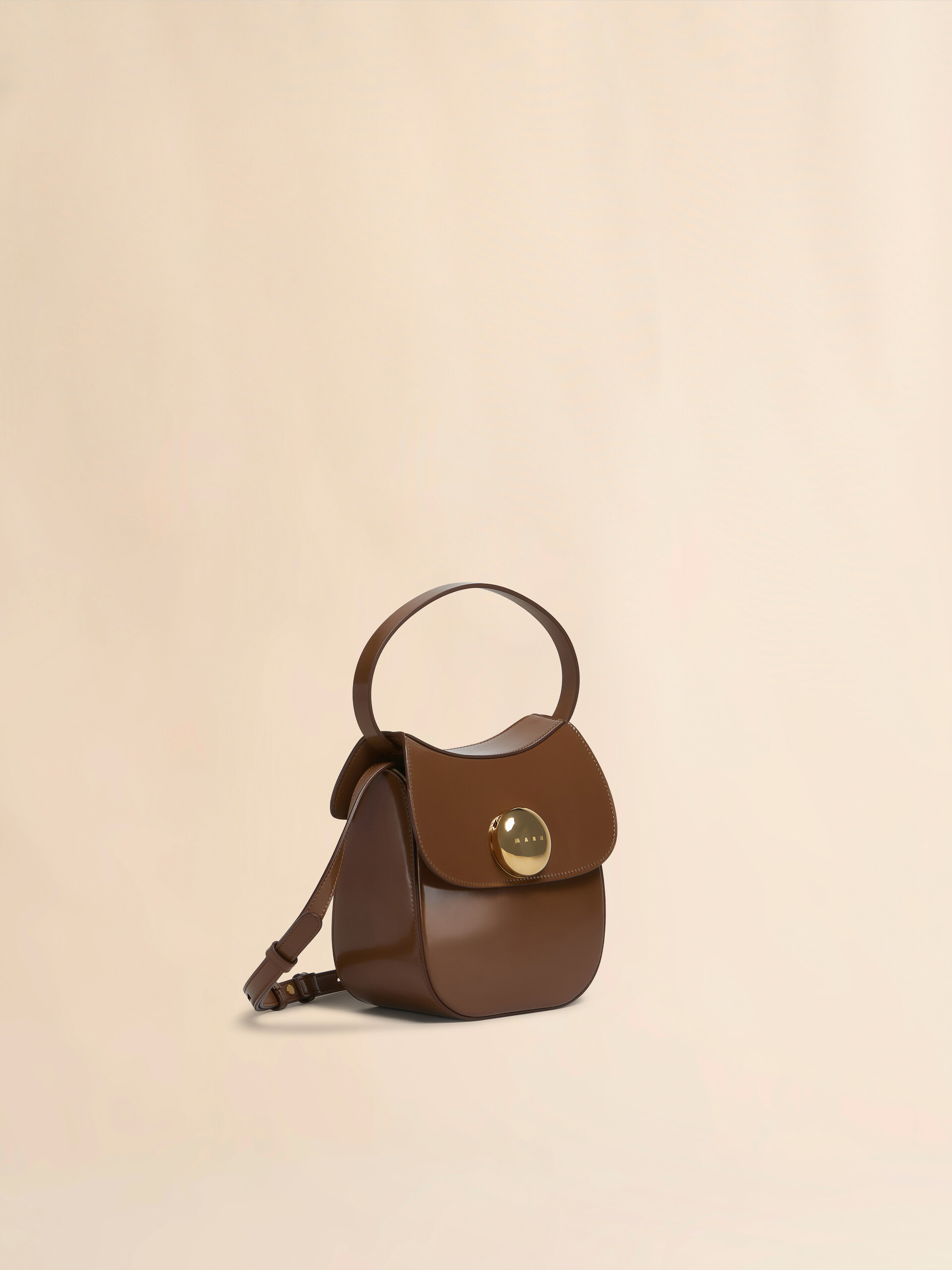 Kleine braune Handtasche Butterfly aus Leder - Schultertaschen - Image 5