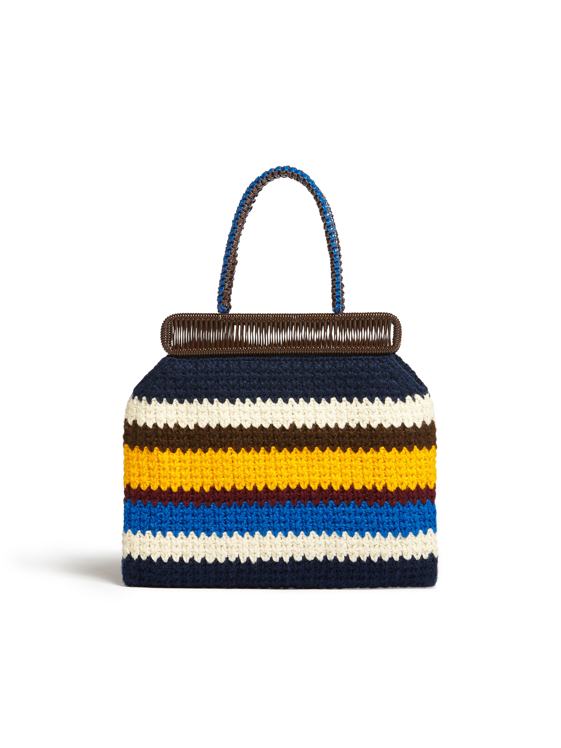 Multicolour blue crochet  wool MARNI MARKET bag - Furniture - Image 3