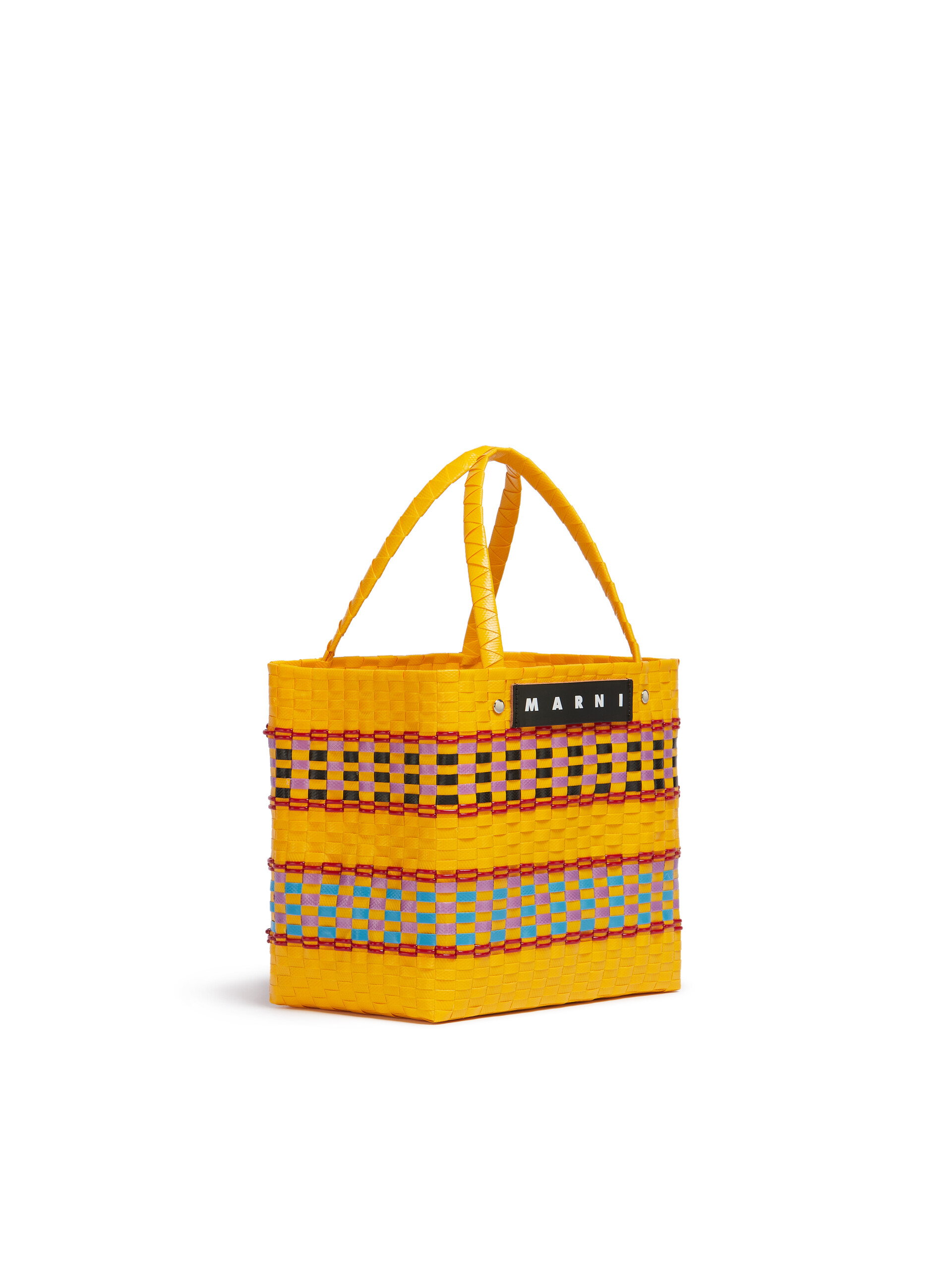 イエロー MARNI MARKET RETRO スモール バスケットバッグ - ショッピングバッグ - Image 2