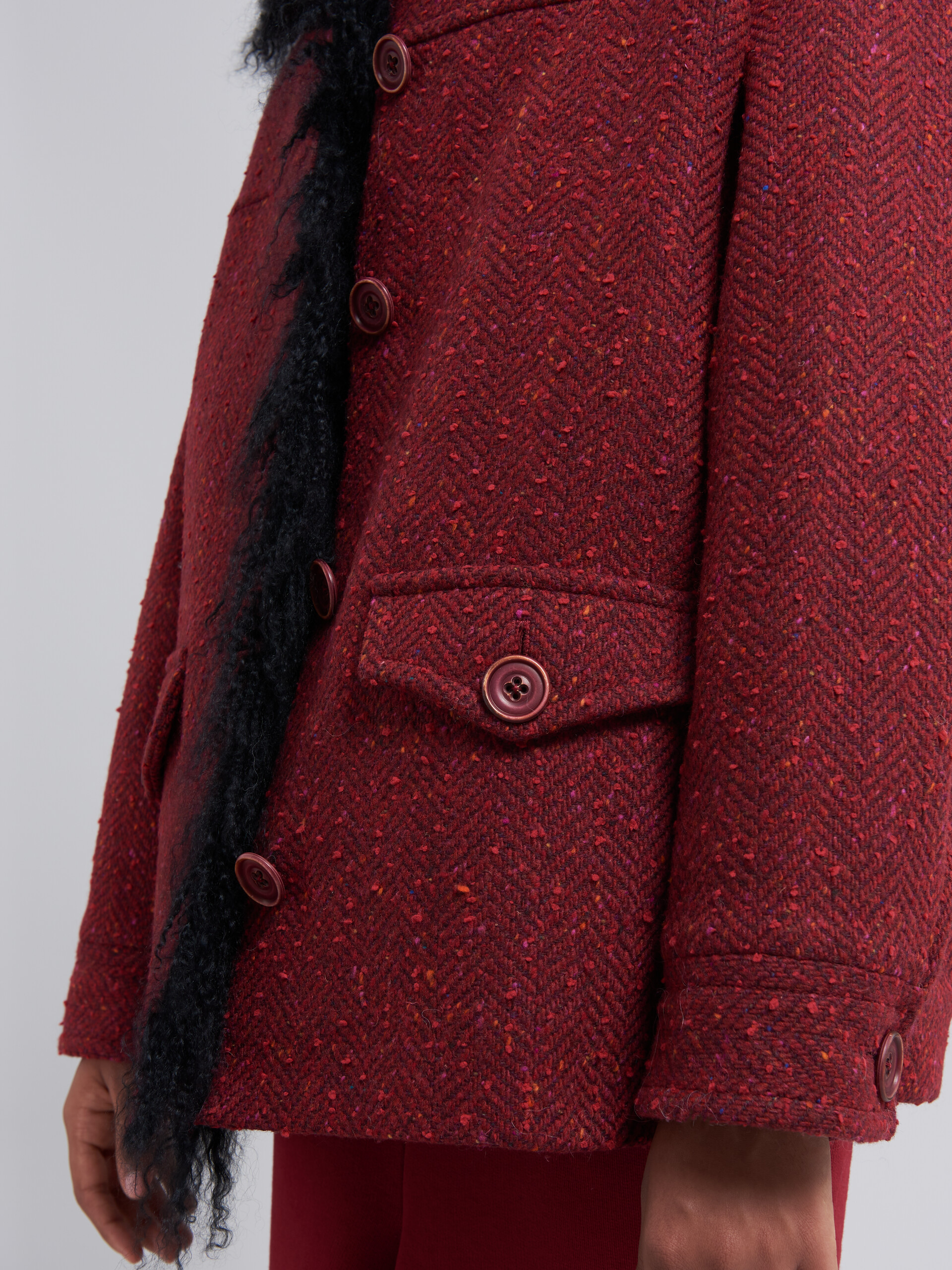 Speckled herringbone jacket - Jackets - Image 5