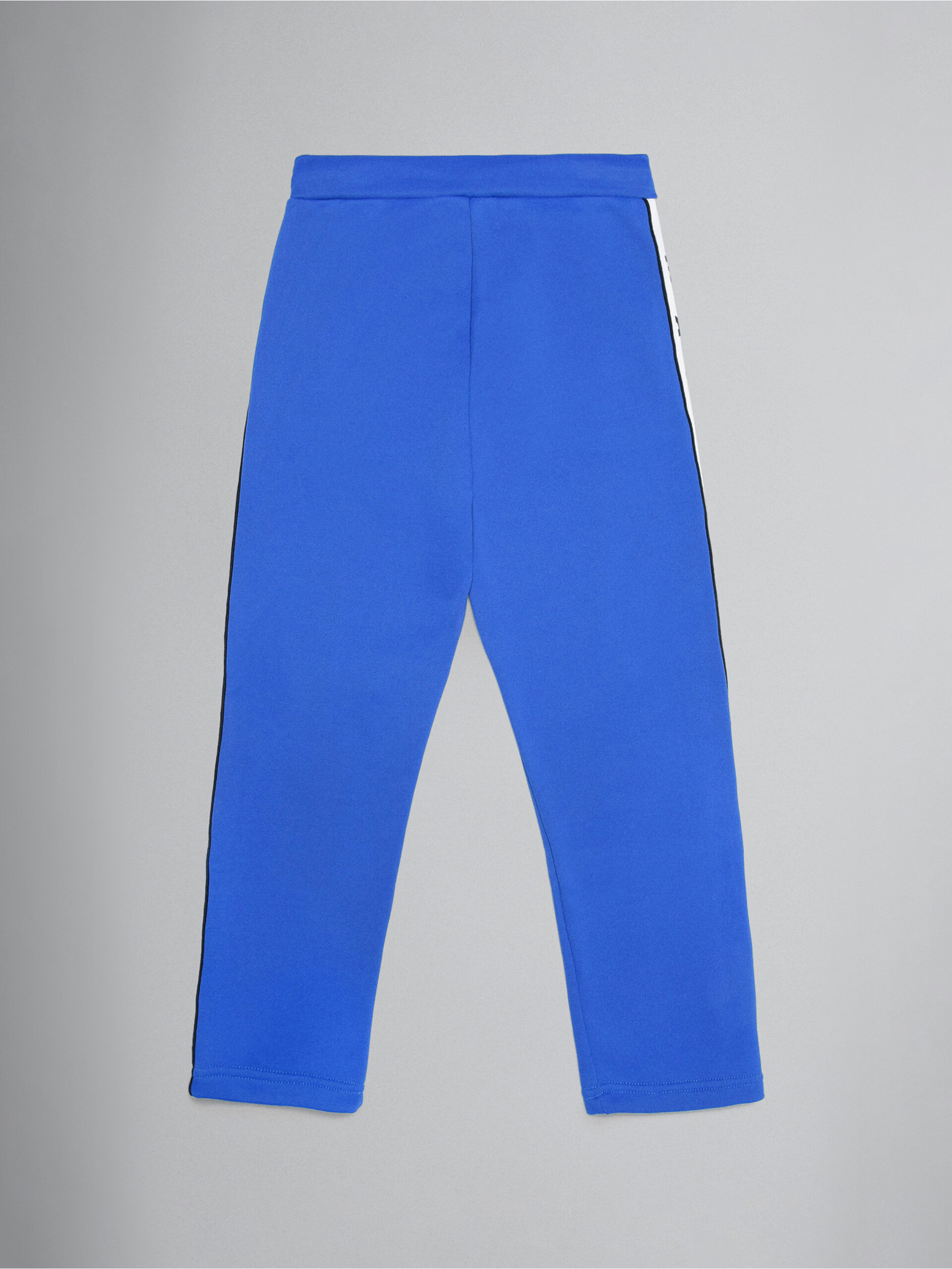 Blue technical fleece pants with logo tape - Pants - Image 2
