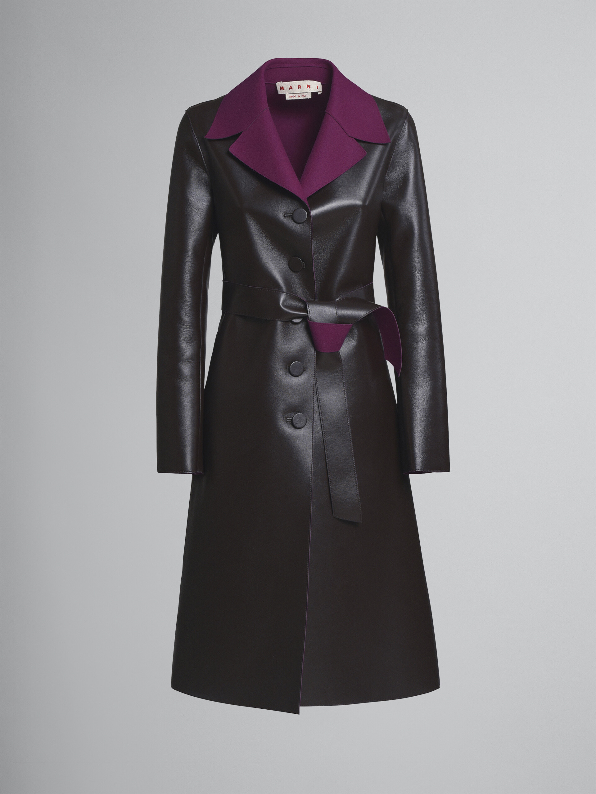 Leather coat - Coat - Image 1