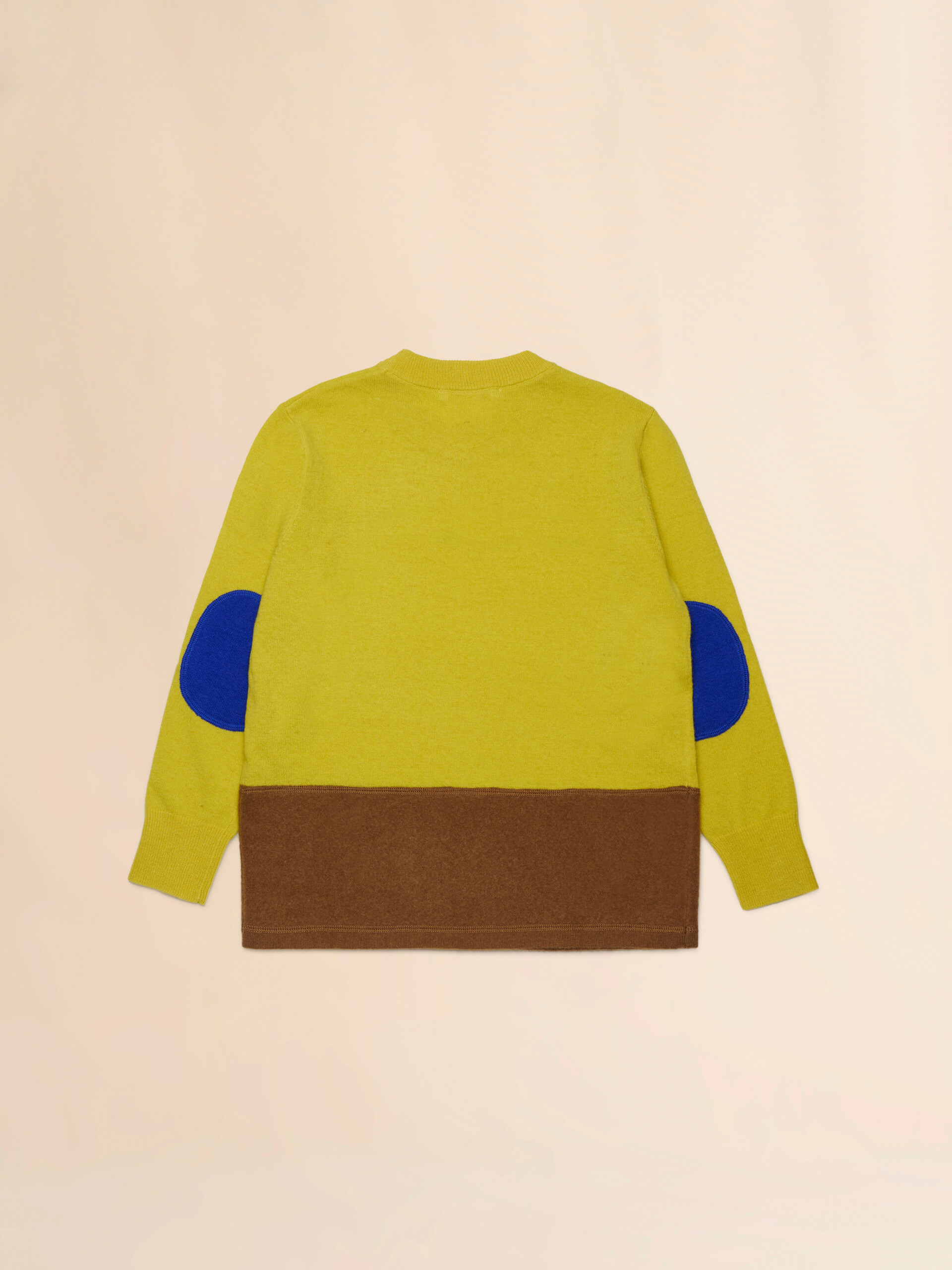 Yellow wool-nylon sweater with contrast hem - Knitwear - Image 2