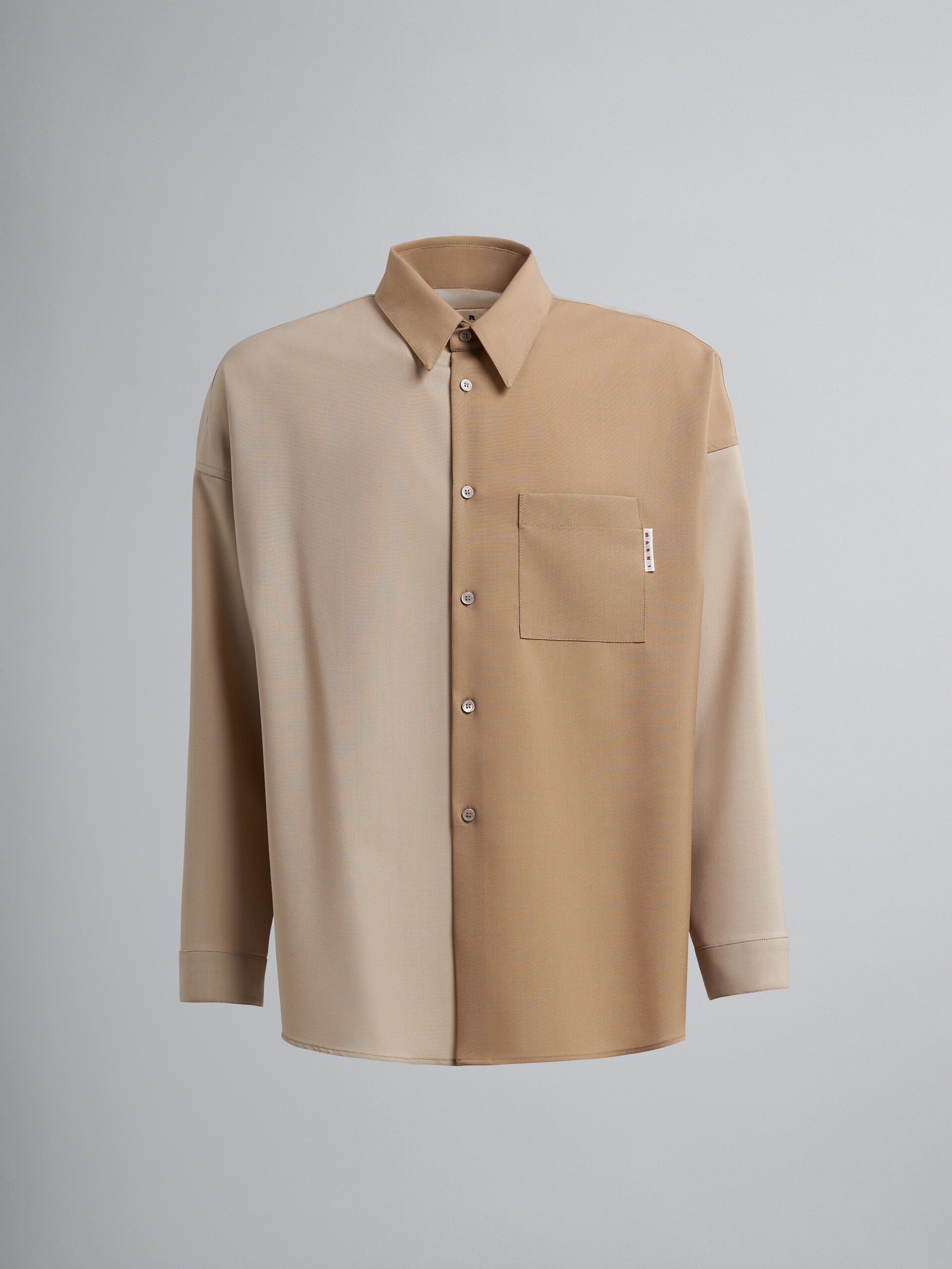 Camisa de lana tropical color block - Camisas - Image 1