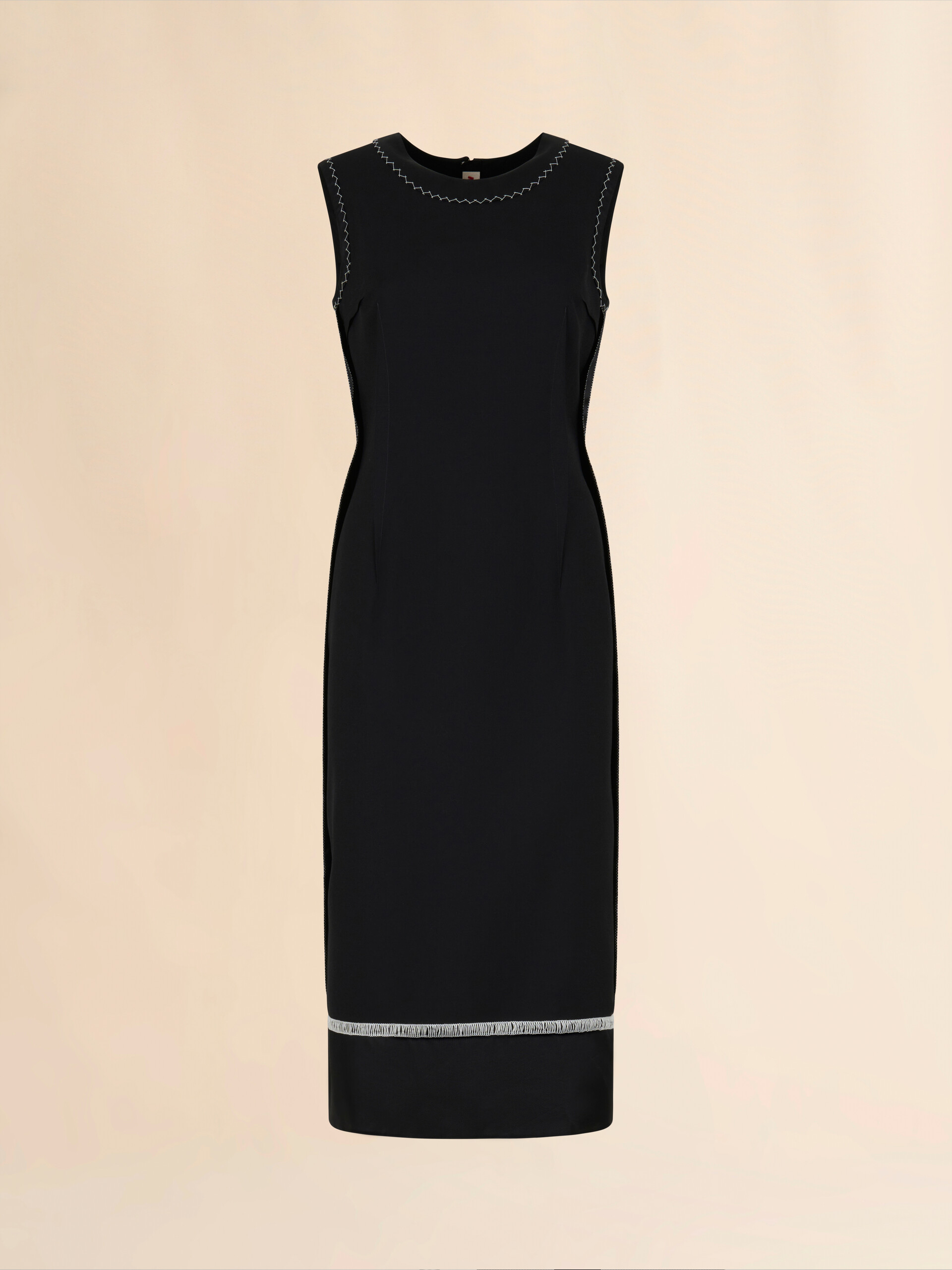 Black wool inside-out dress - Dresses - Image 1