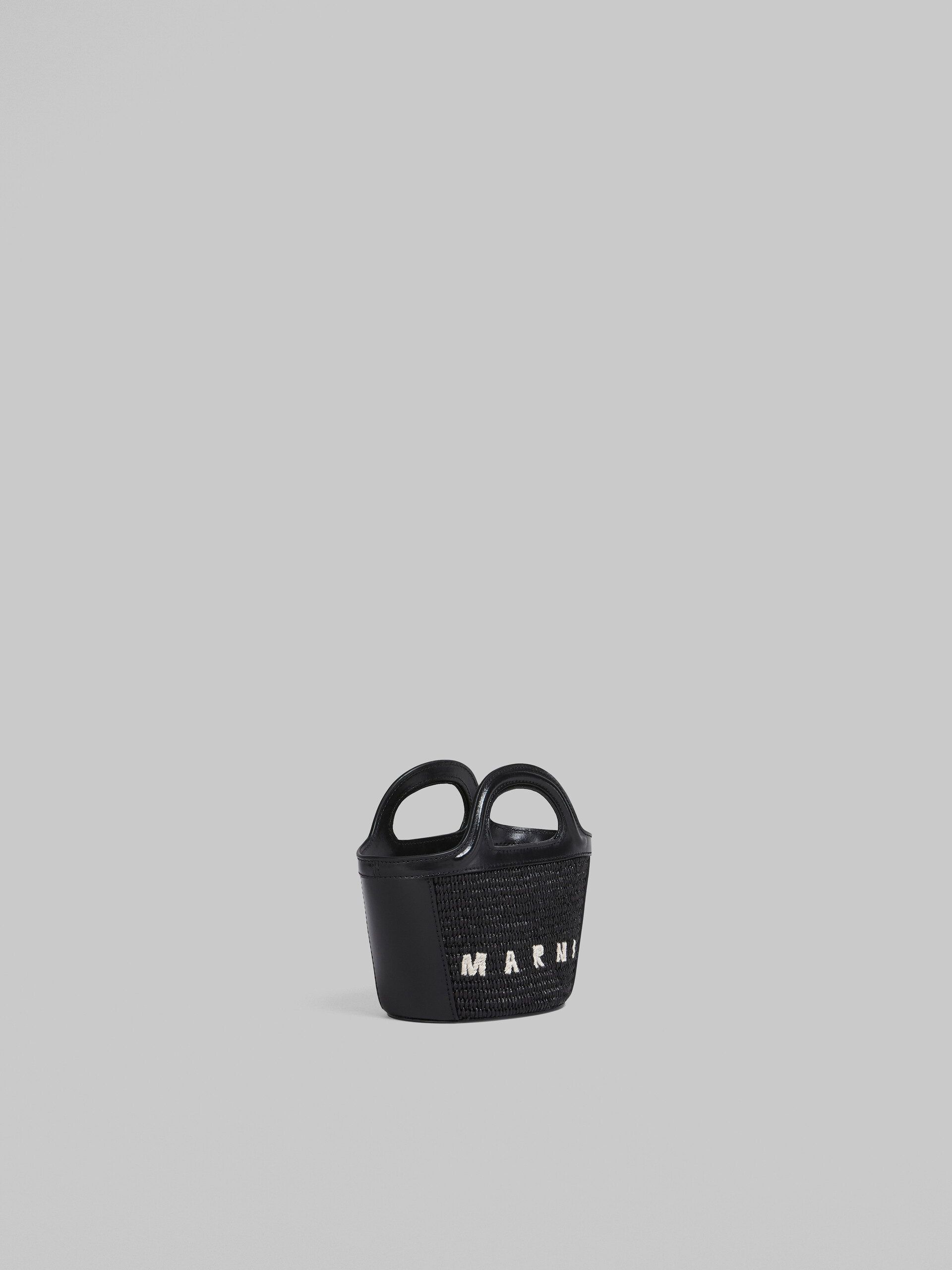 Tropicalia Micro Bag in black leather and raffia - Handbags - Image 6
