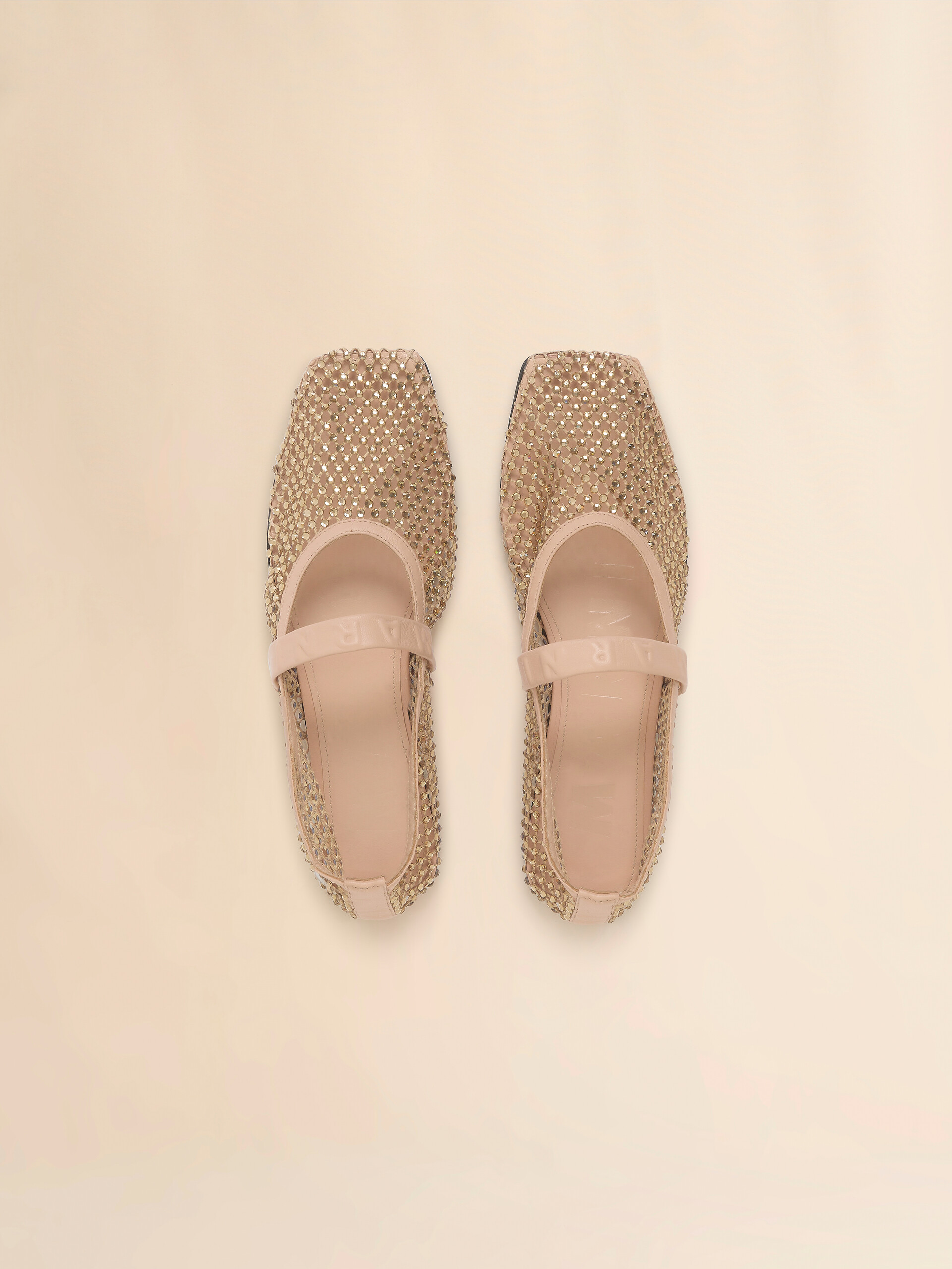 Black mesh Mary Jane ballet flat with crystals - Mocassin - Image 4