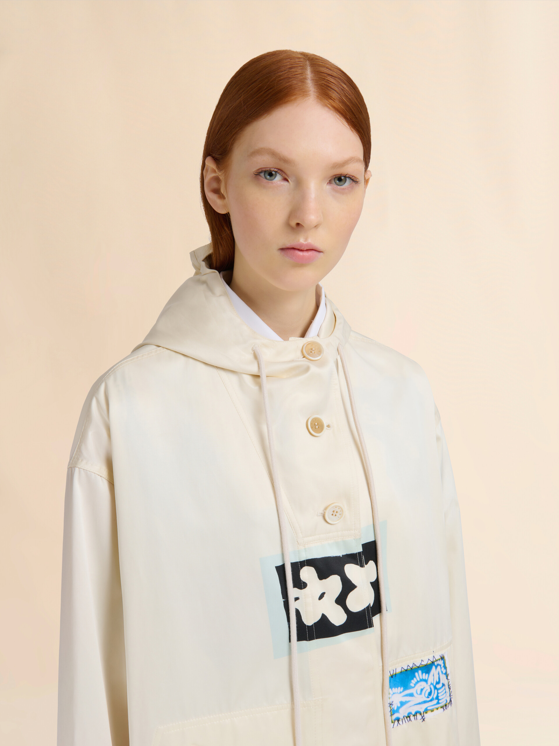 Cream taffeta parka - Jackets - Image 4