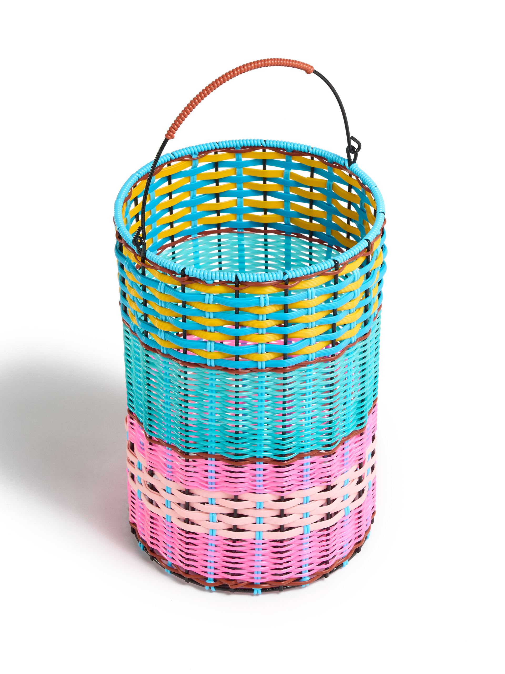 Blue and pink MARNI MARKET woven cable basket - Accessories - Image 3