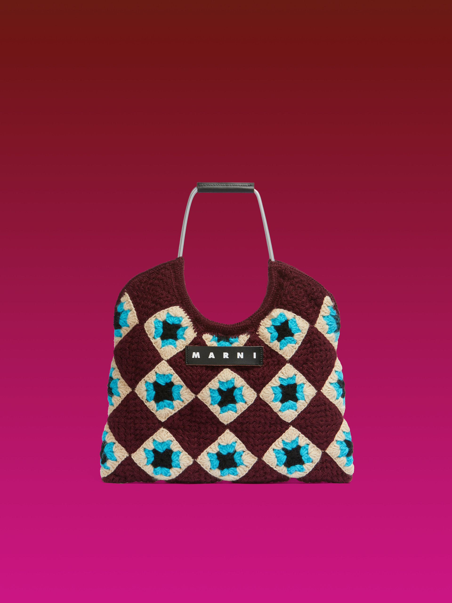 Brown Crochet Marni Market Hedge Bag - Shopping Bags - Image 1