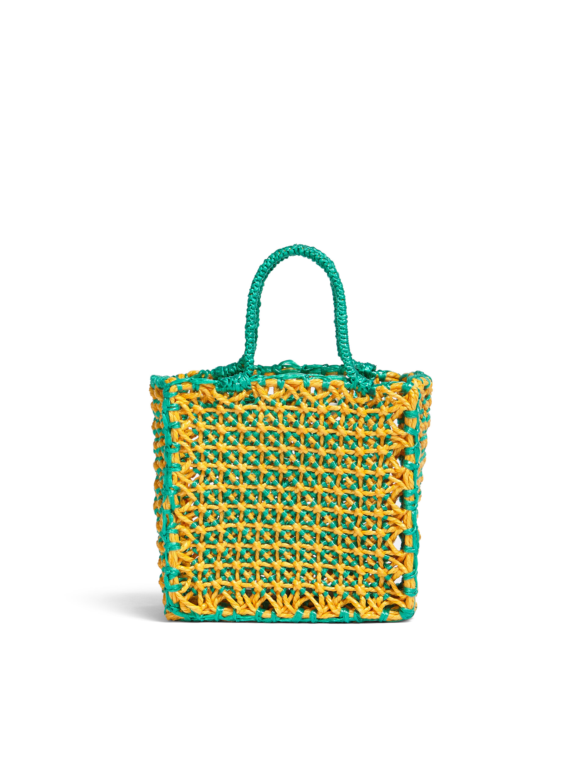 MARNI MARKET JURTA small bag in green and yellow crochet - Bags - Image 3