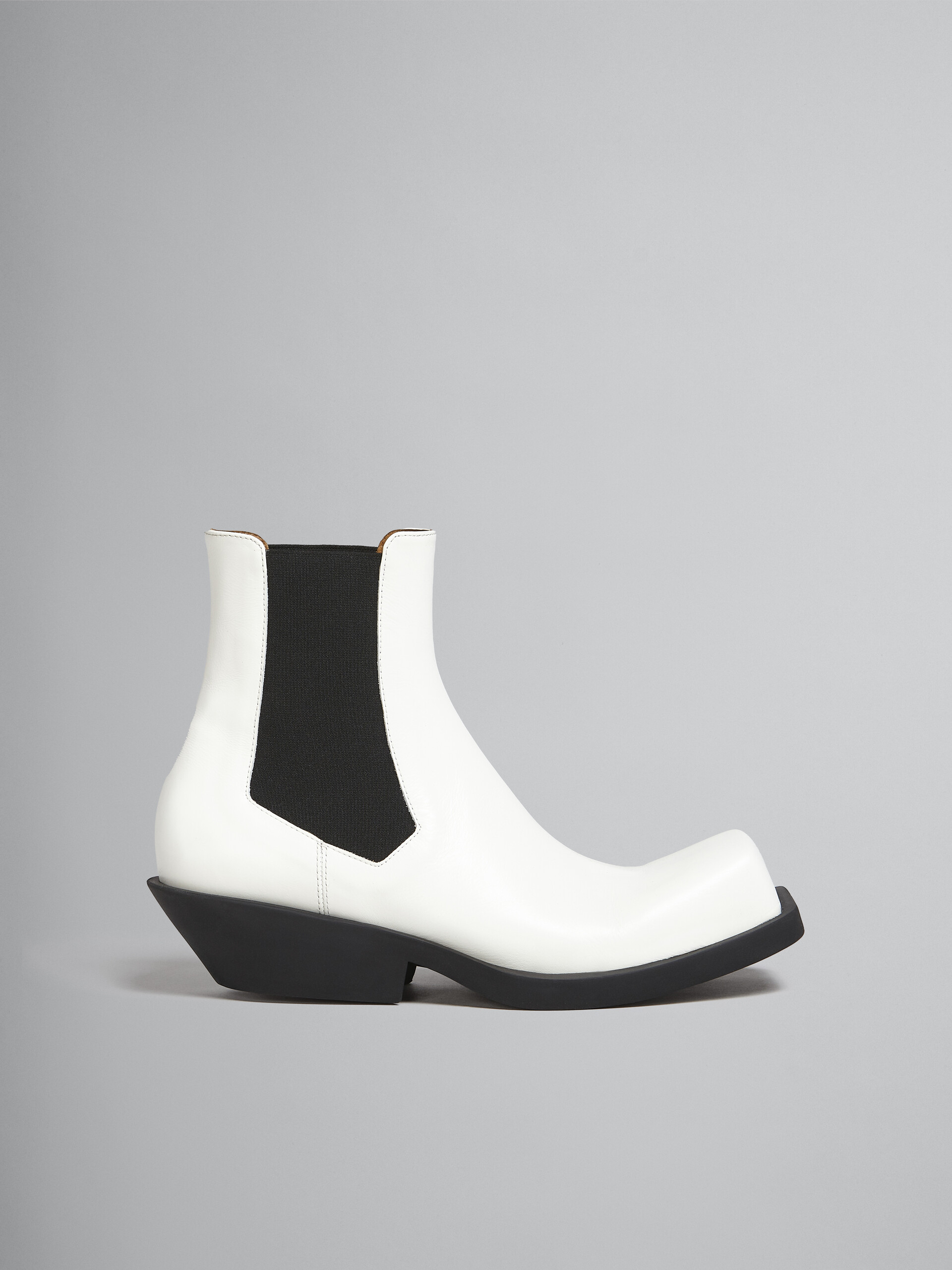 White leather Chelsea boot - Boots - Image 1