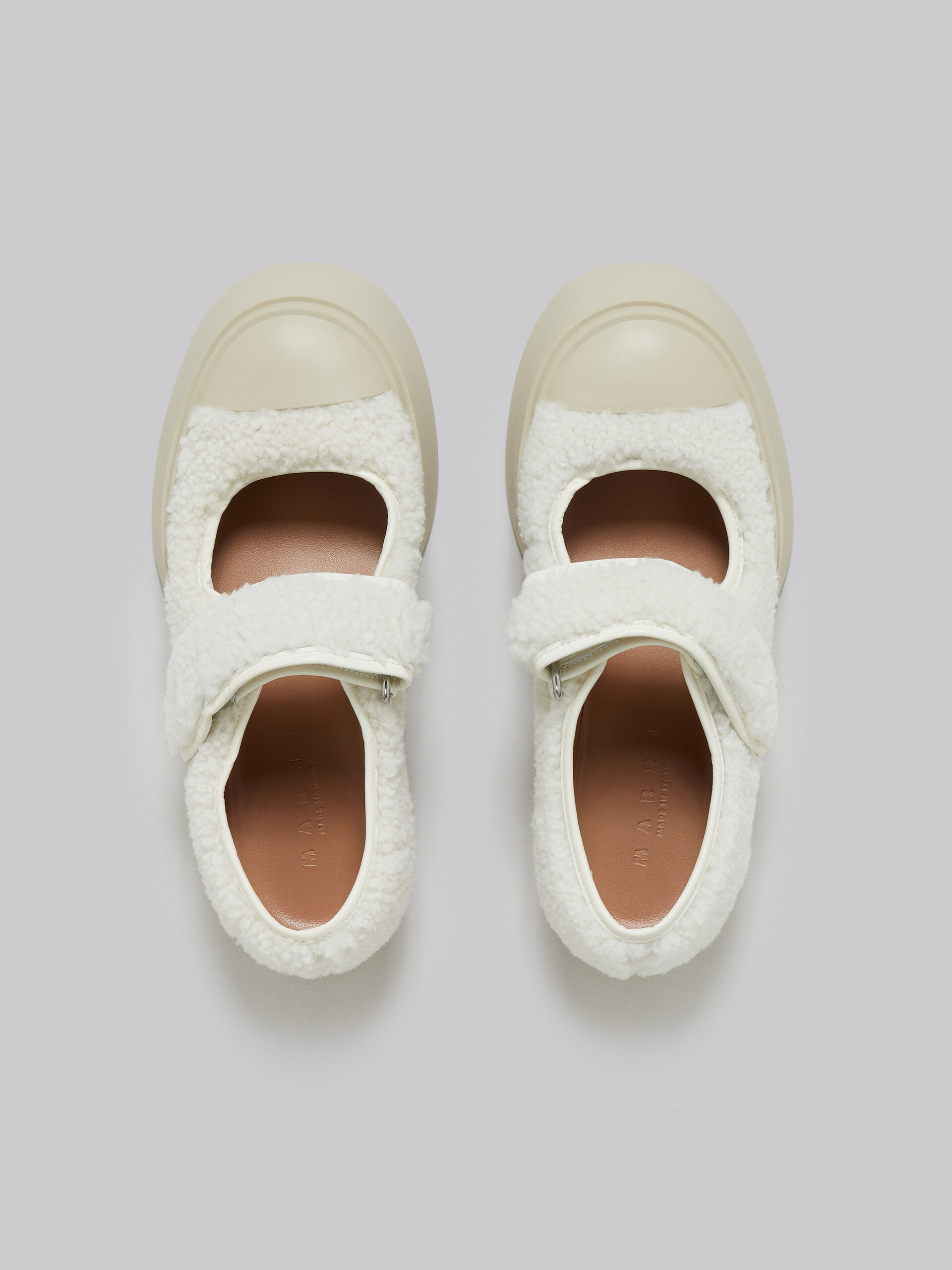 Sneakers Mary Jane en mérinos blanc - Sneakers - Image 4