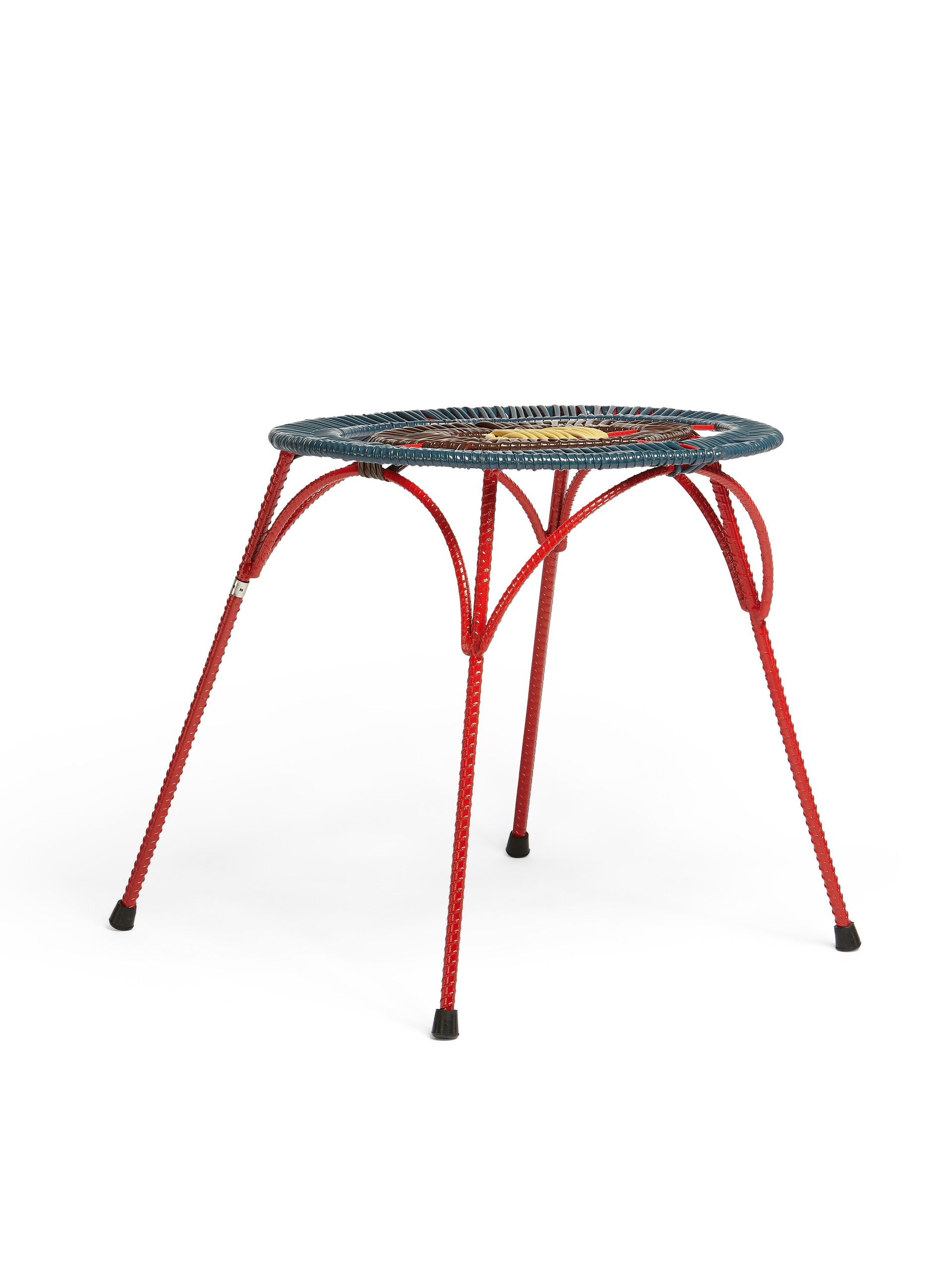 MARNI MARKET heart stool-table in iron red blue PVC - Furniture - Image 2