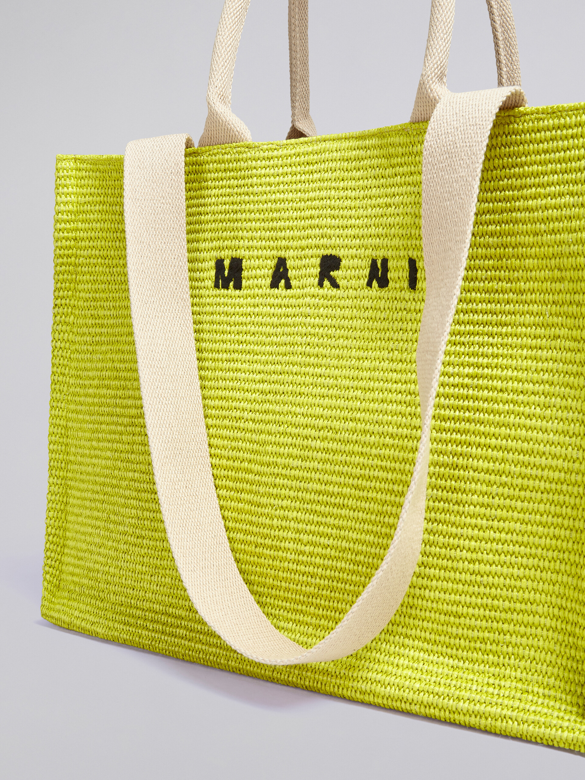 Yellow raffia shopping bag - Shopping Bags - Image 5
