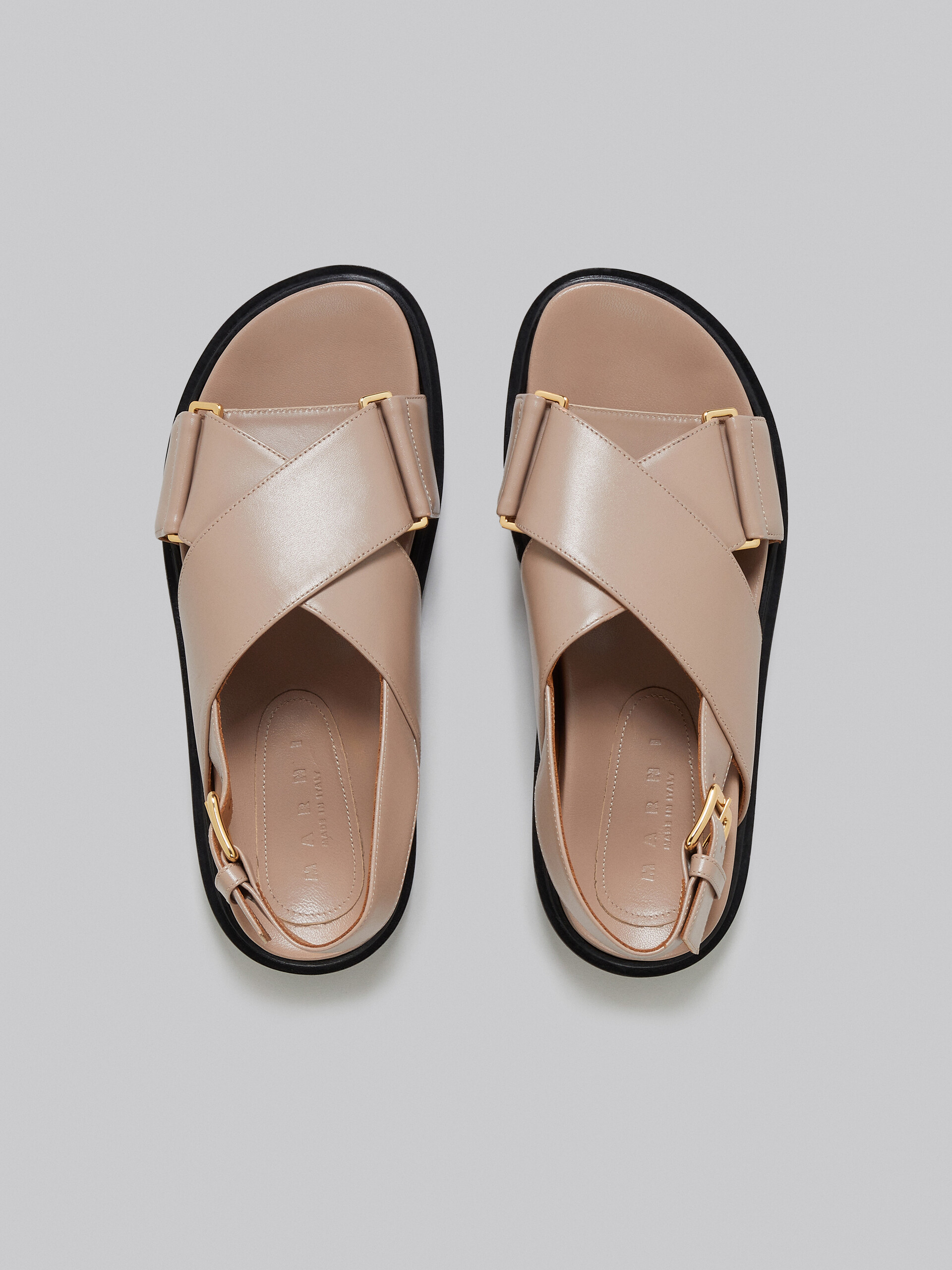 Beige leather Fussbett - Sandals - Image 4