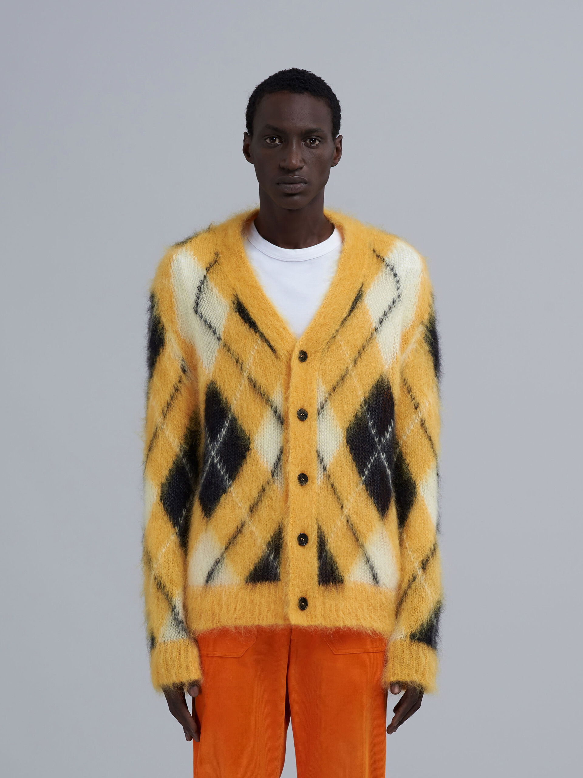 brushed mohair cardigan