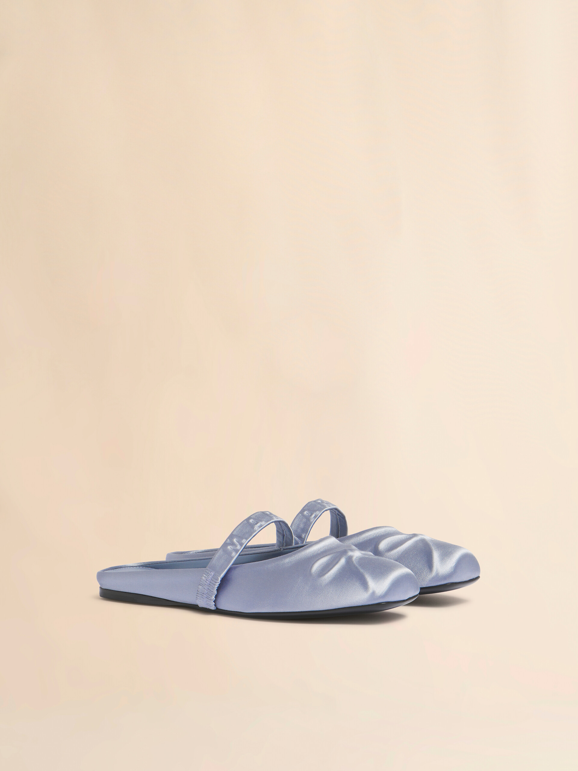 Light grey satin Little Bow sabot ballet flat - Ballet Shoes - Image 2
