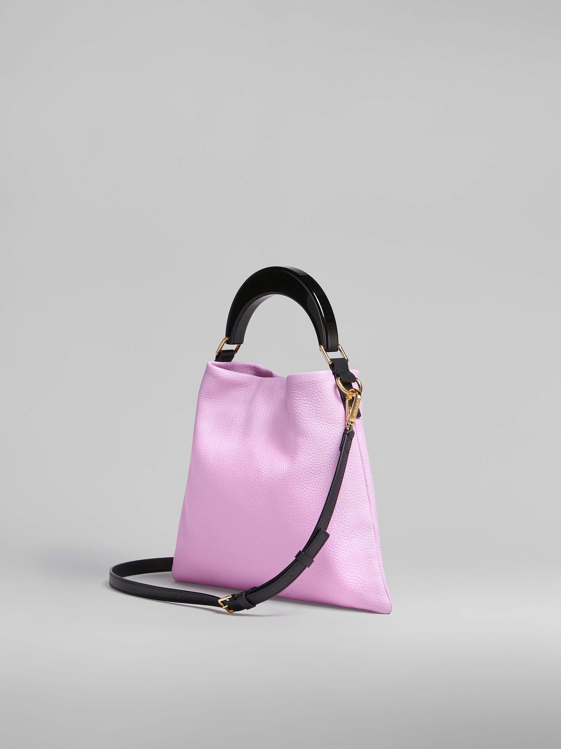 Venice small bag in pink leather - Shoulder Bags - Image 3