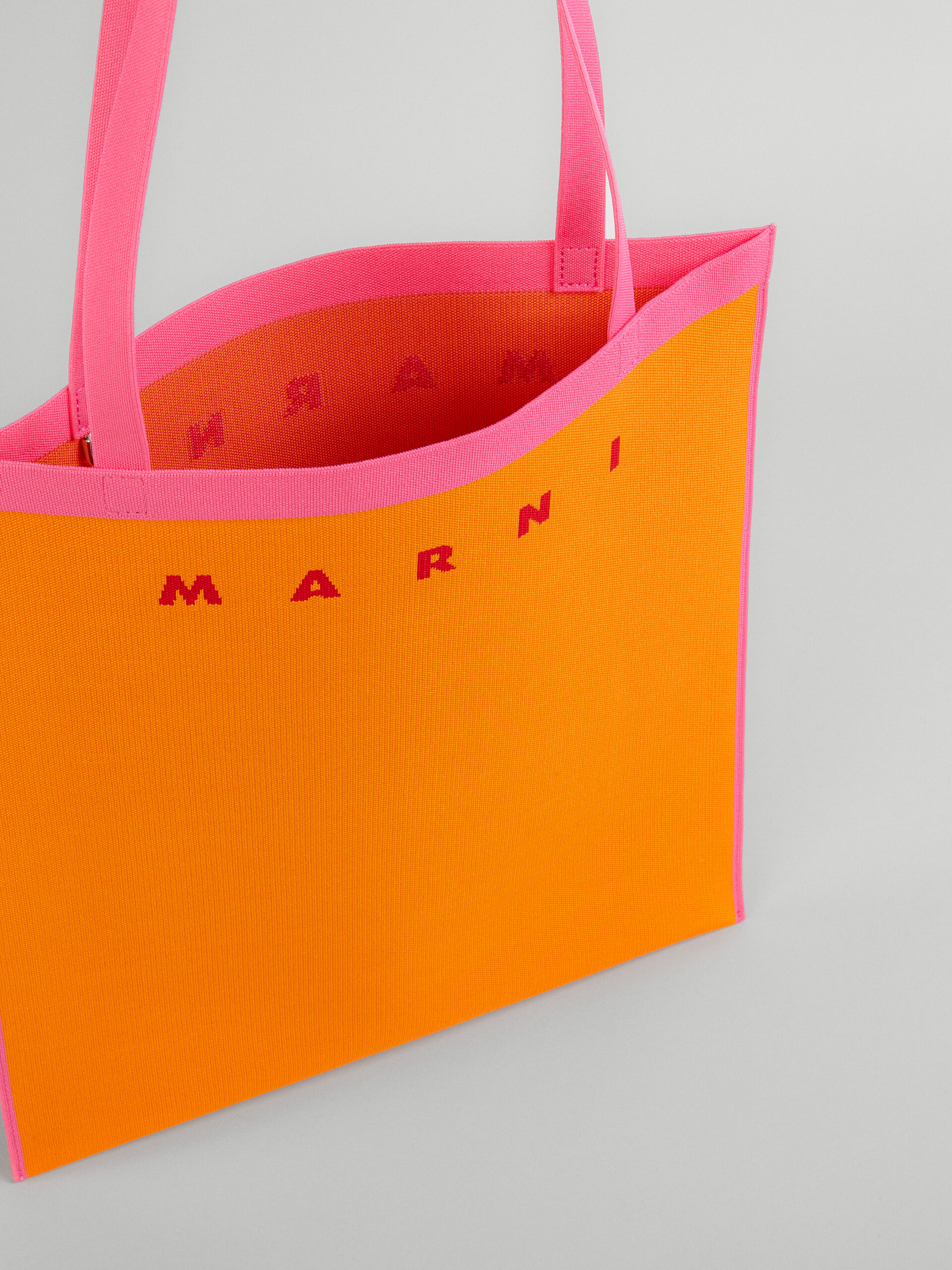 Orange and pink jacquard bag - Shopping Bags - Image 2