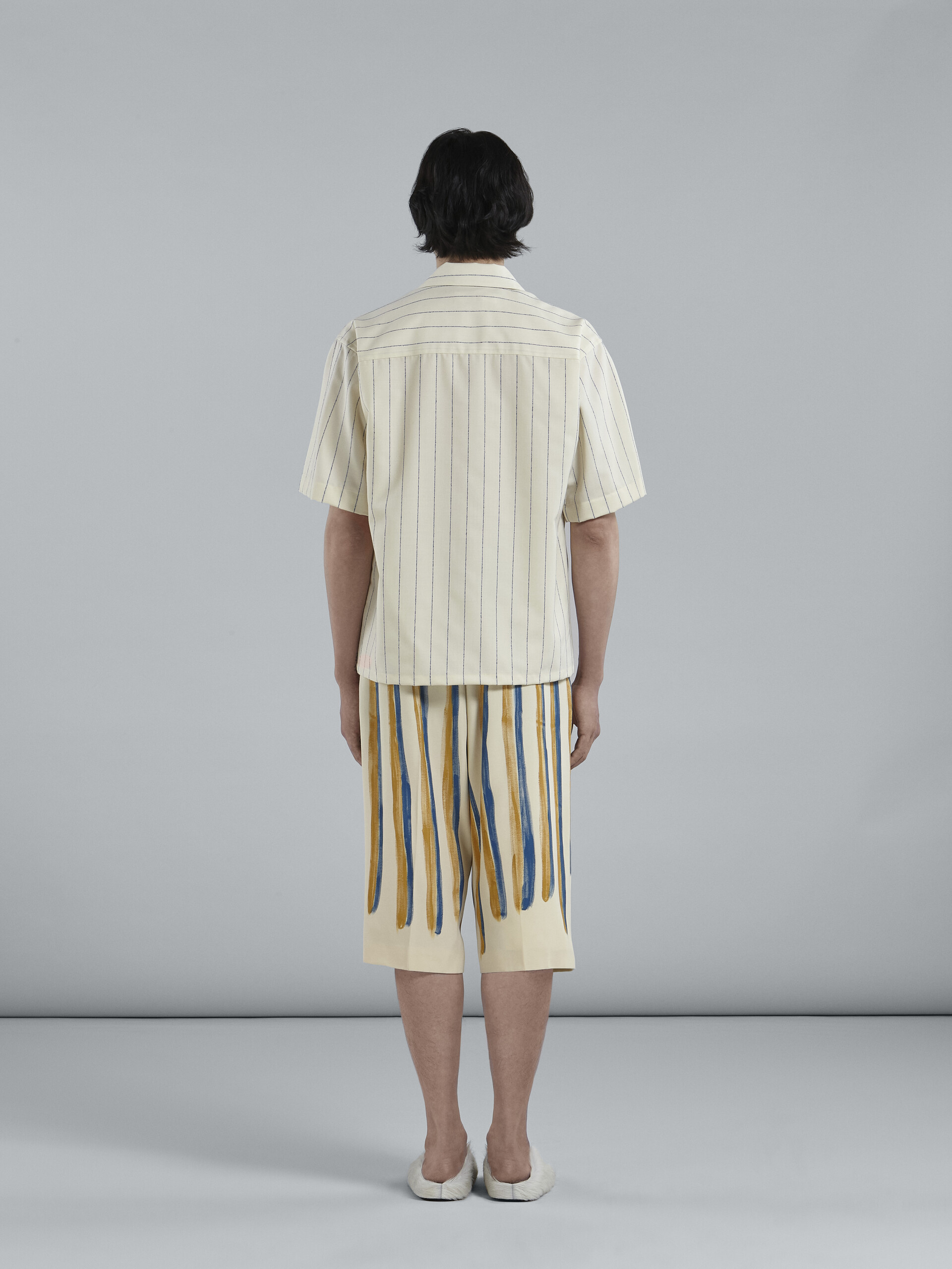 Pantalones cortos grain de poudre Watercolour Stripe - Pantalones - Image 3