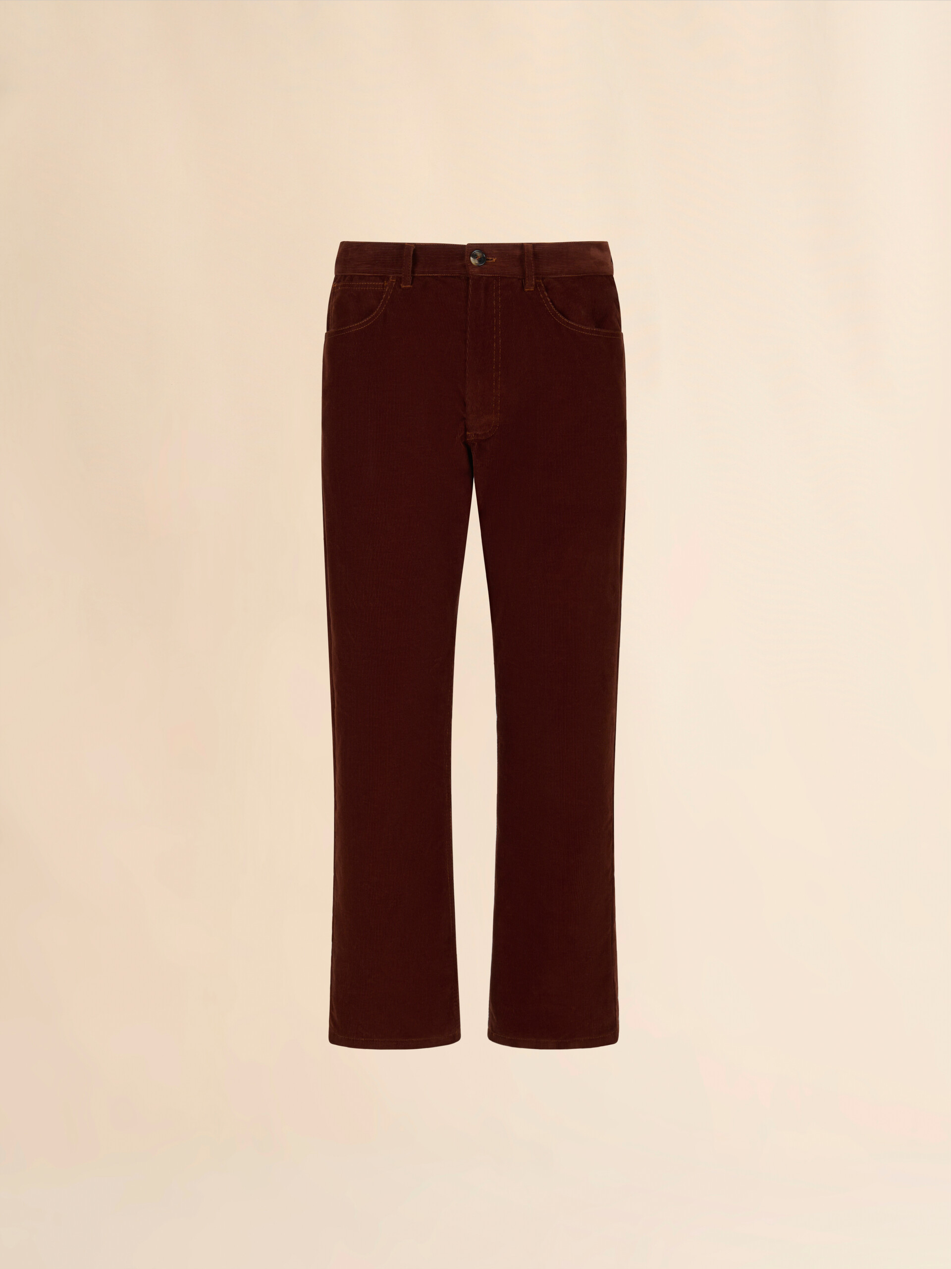 Brown corduroy trousers with Trunkaroo logo - Pants - Image 1