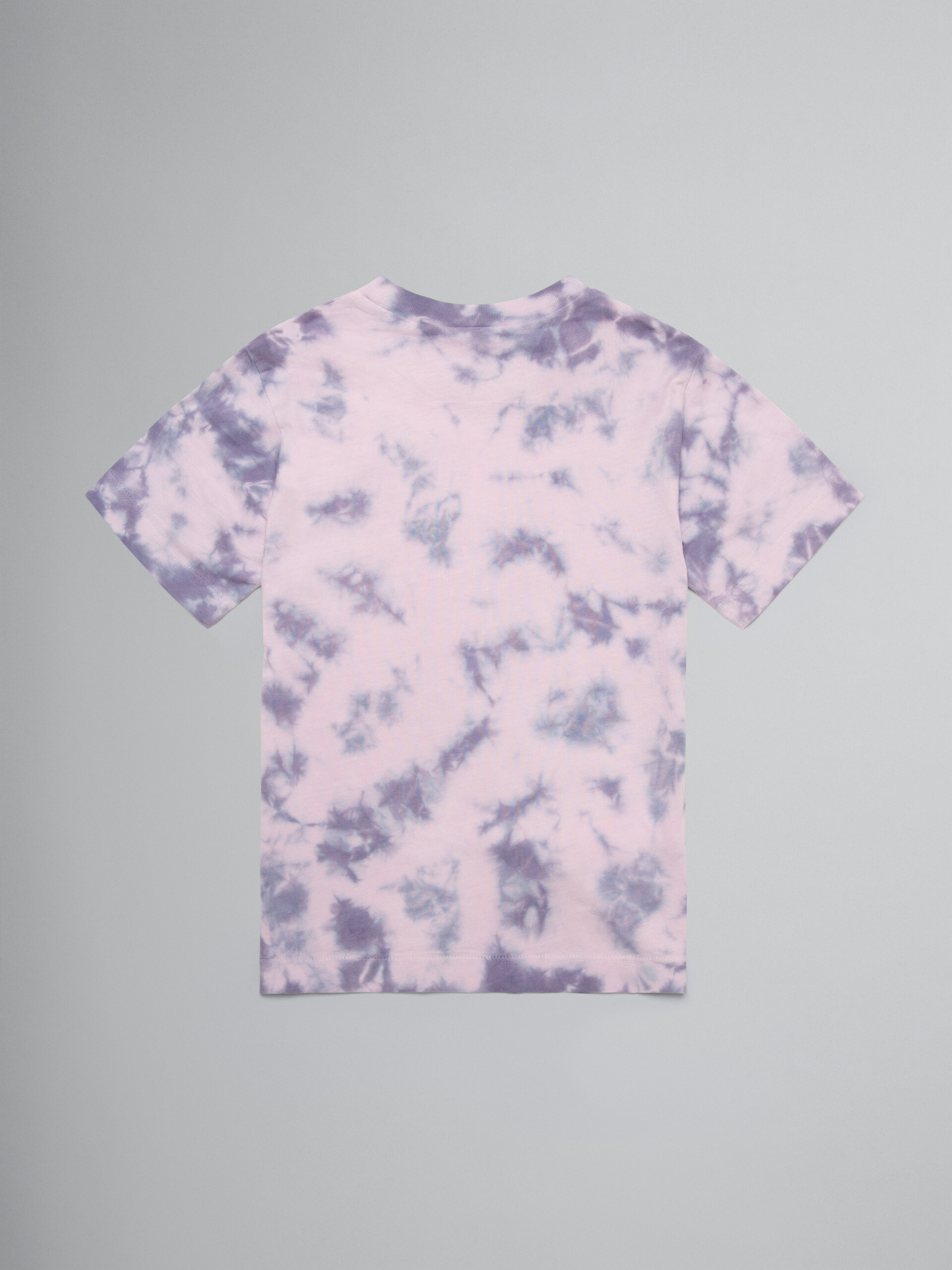 Lavender tie-dye T-shirt with metallic logo print - T-shirts - Image 2