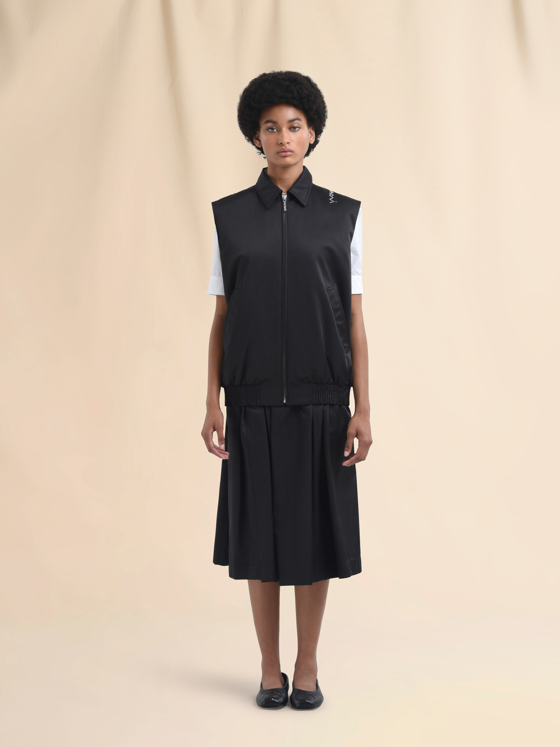 Taffeta bomber vest with Marni Symbol - Waistcoats - Image 2