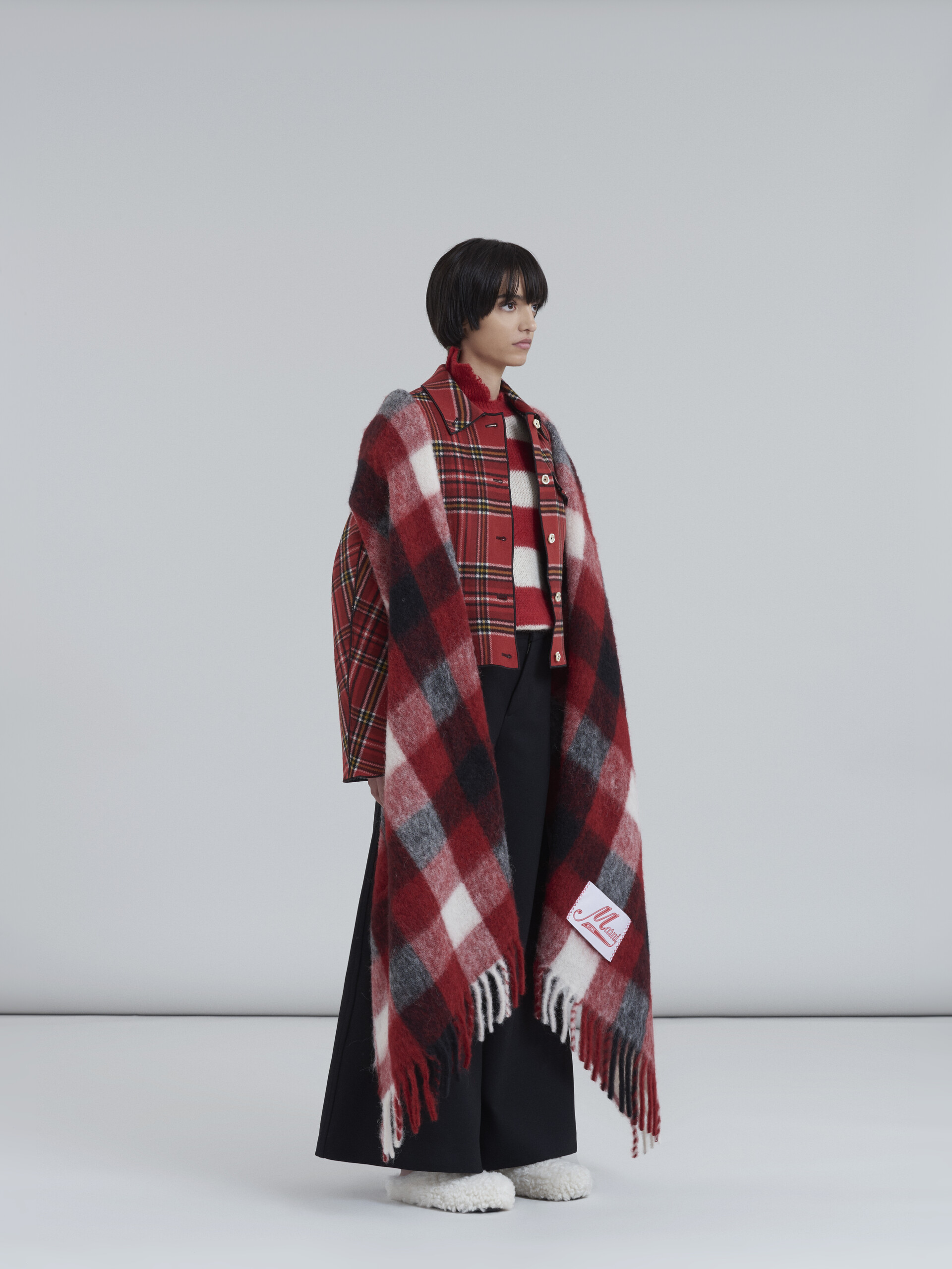 Cappotto in lana melton double face con interno e piping a contrasto - Giacche - Image 6