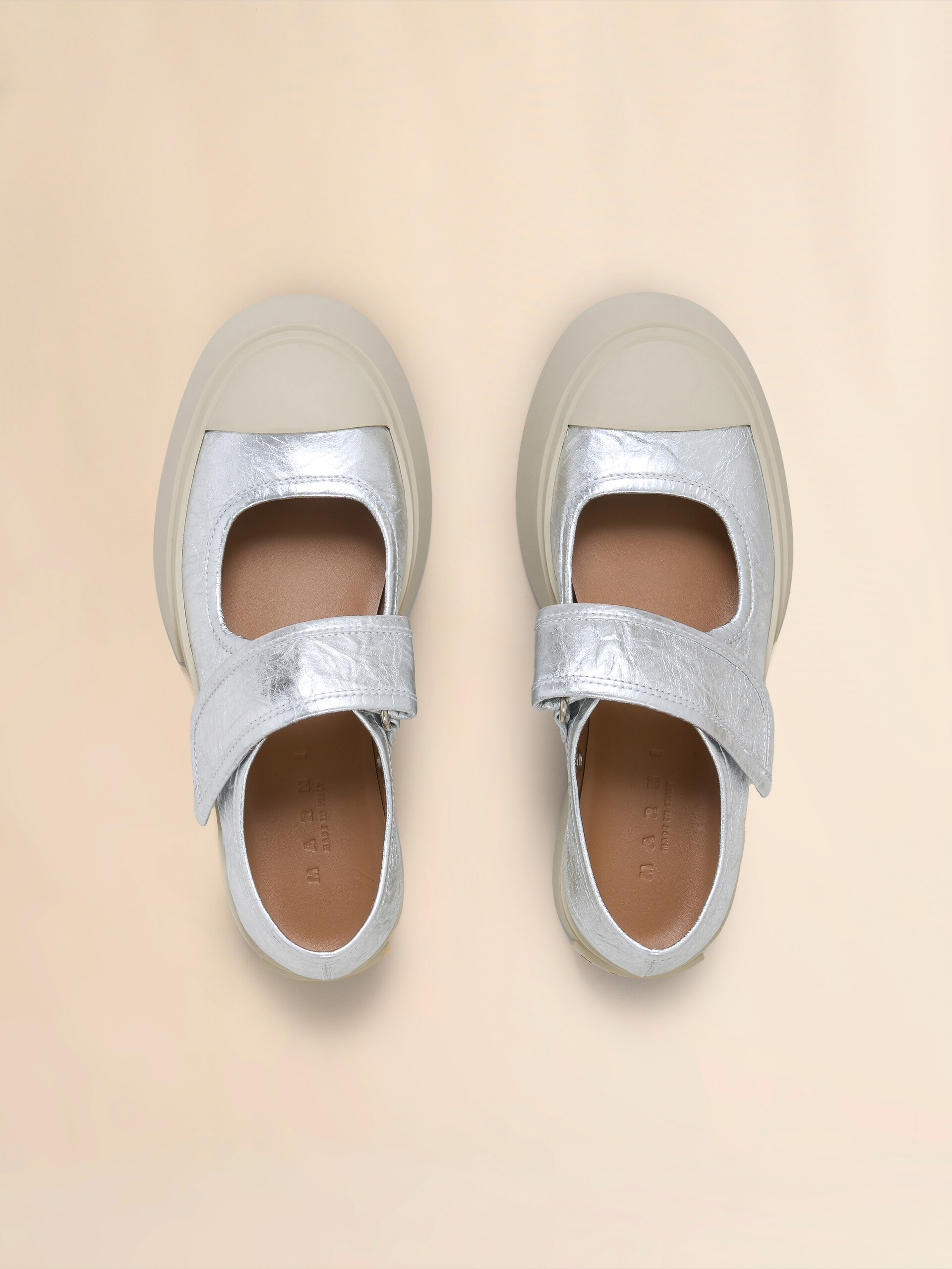 Silver leather Mary Jane sneaker - Sneakers - Image 4