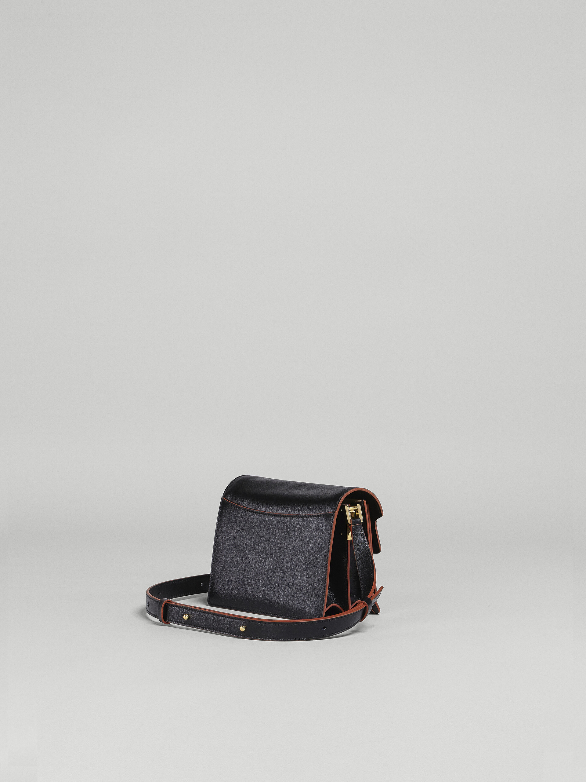 TRUNK SOFT mini bag in black leather - Shoulder Bags - Image 3