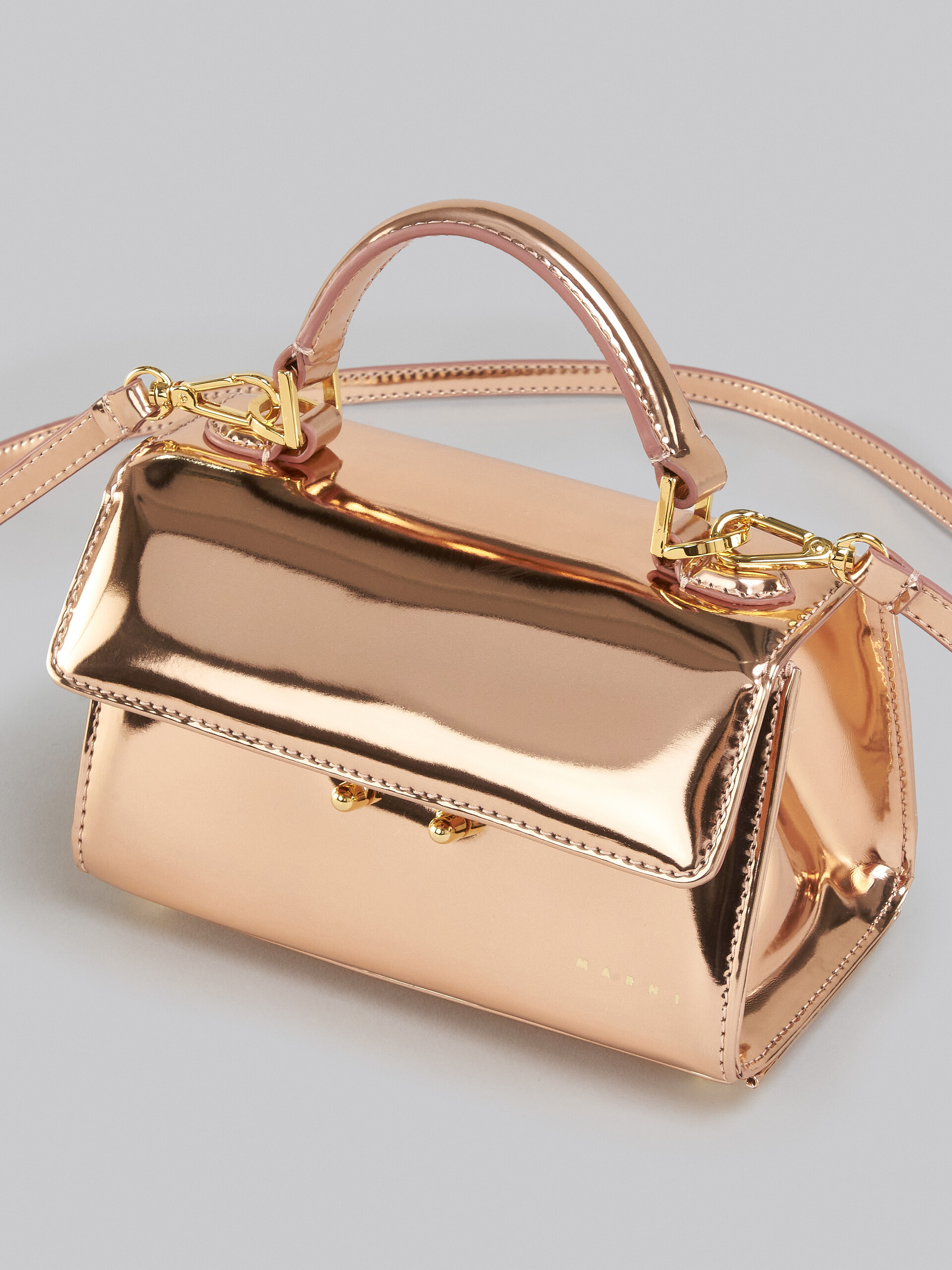 Relativity Mini Bag in rose gold mirrored leather - Handbags - Image 5