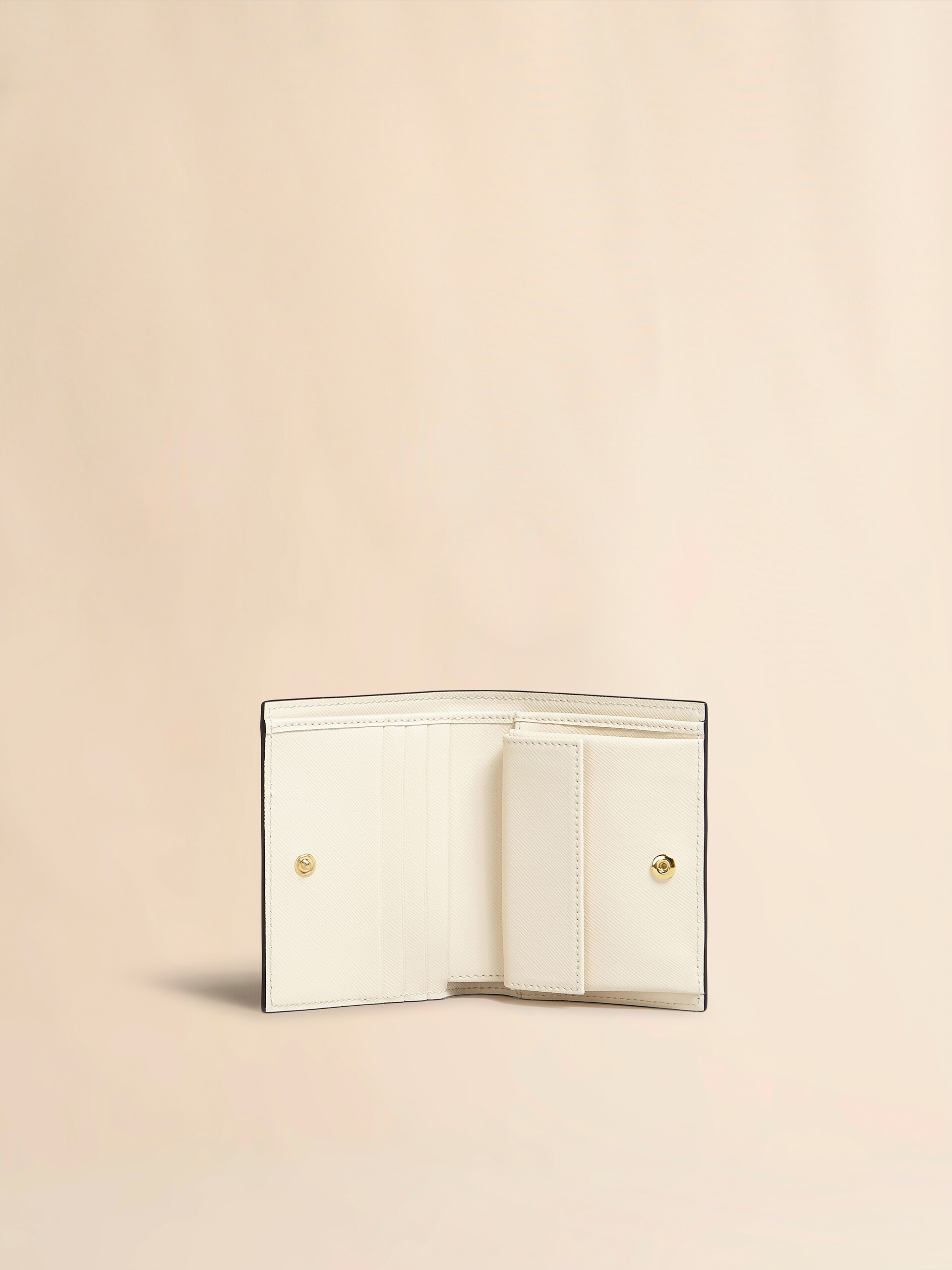 Blue white and brown saffiano leather bi-fold wallet - Wallets - Image 2