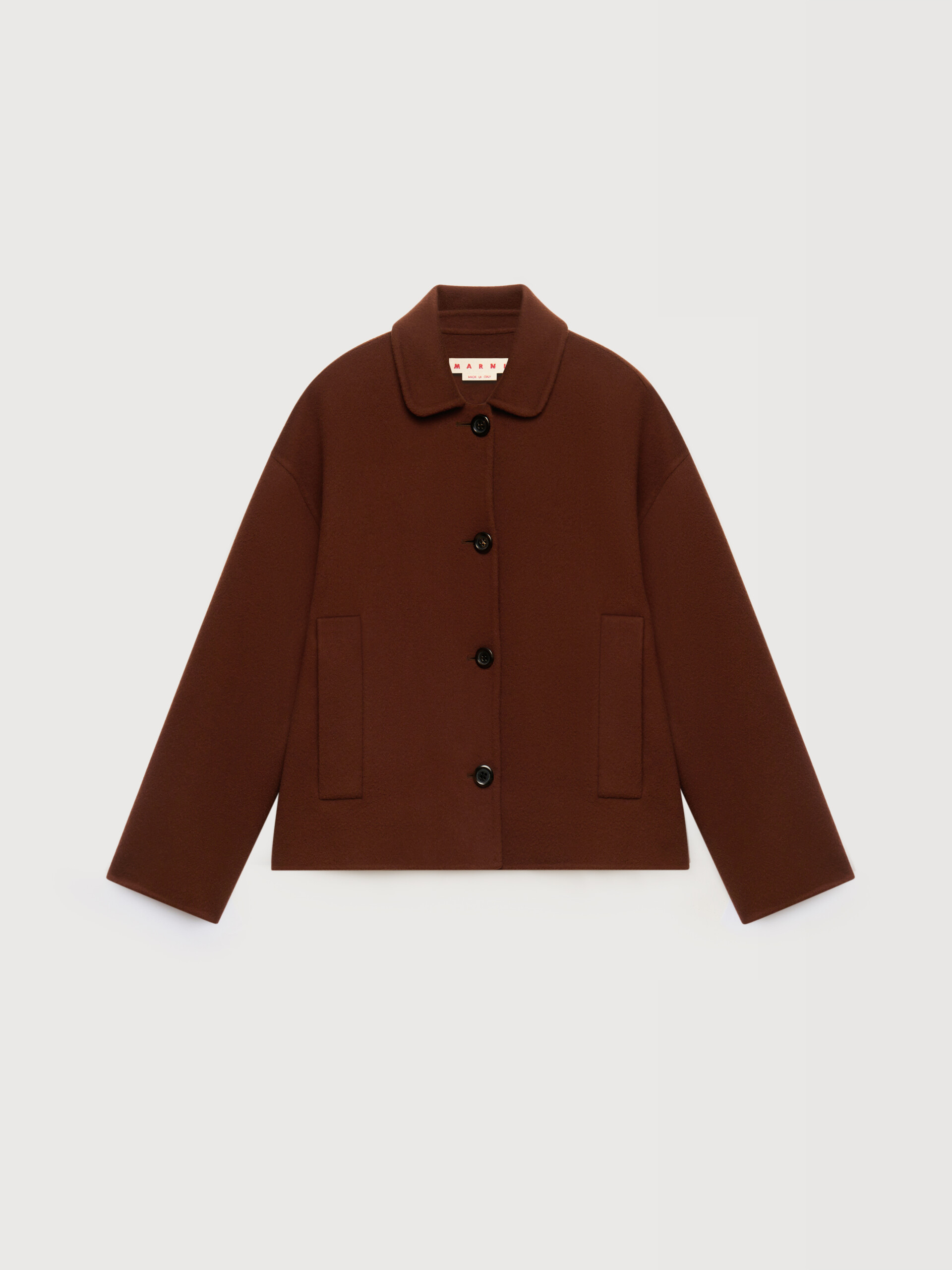 Brown wool-cashmere jacket - Jackets - Image 1