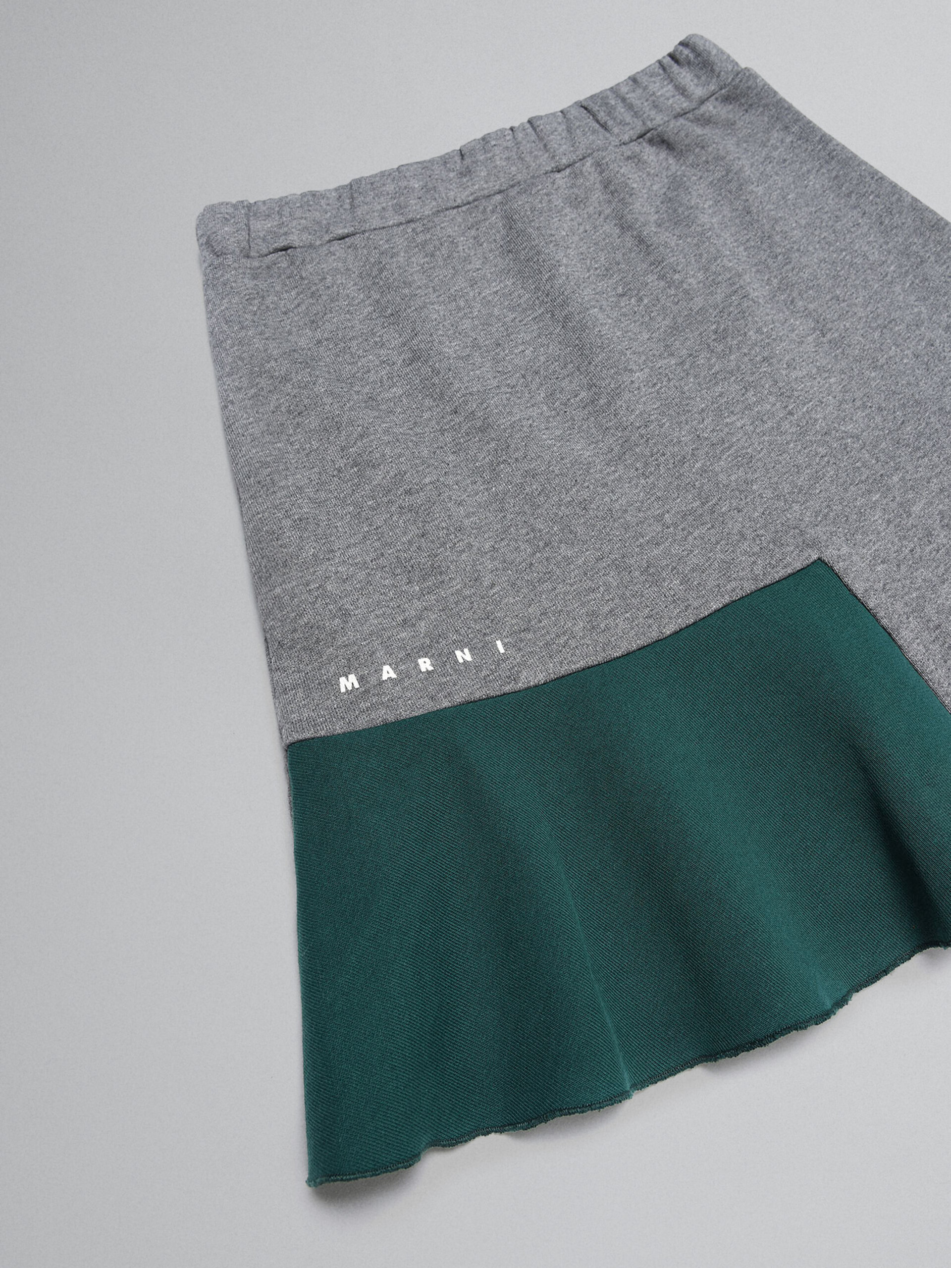 Grey melange skirt with asymmetric flounce hem - Skirts - Image 3