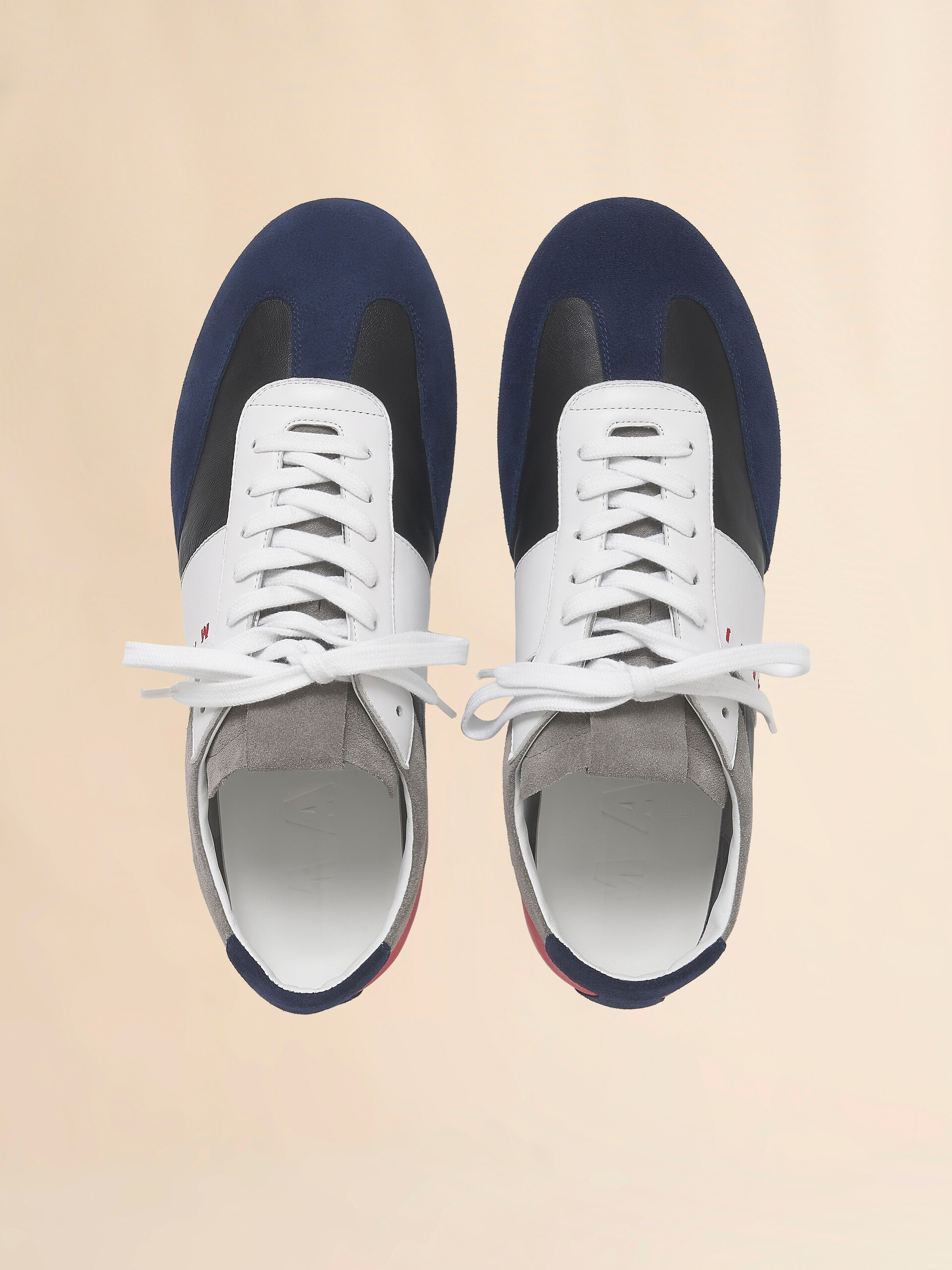 Black leather and multicolour suede sneaker - Sneakers - Image 4