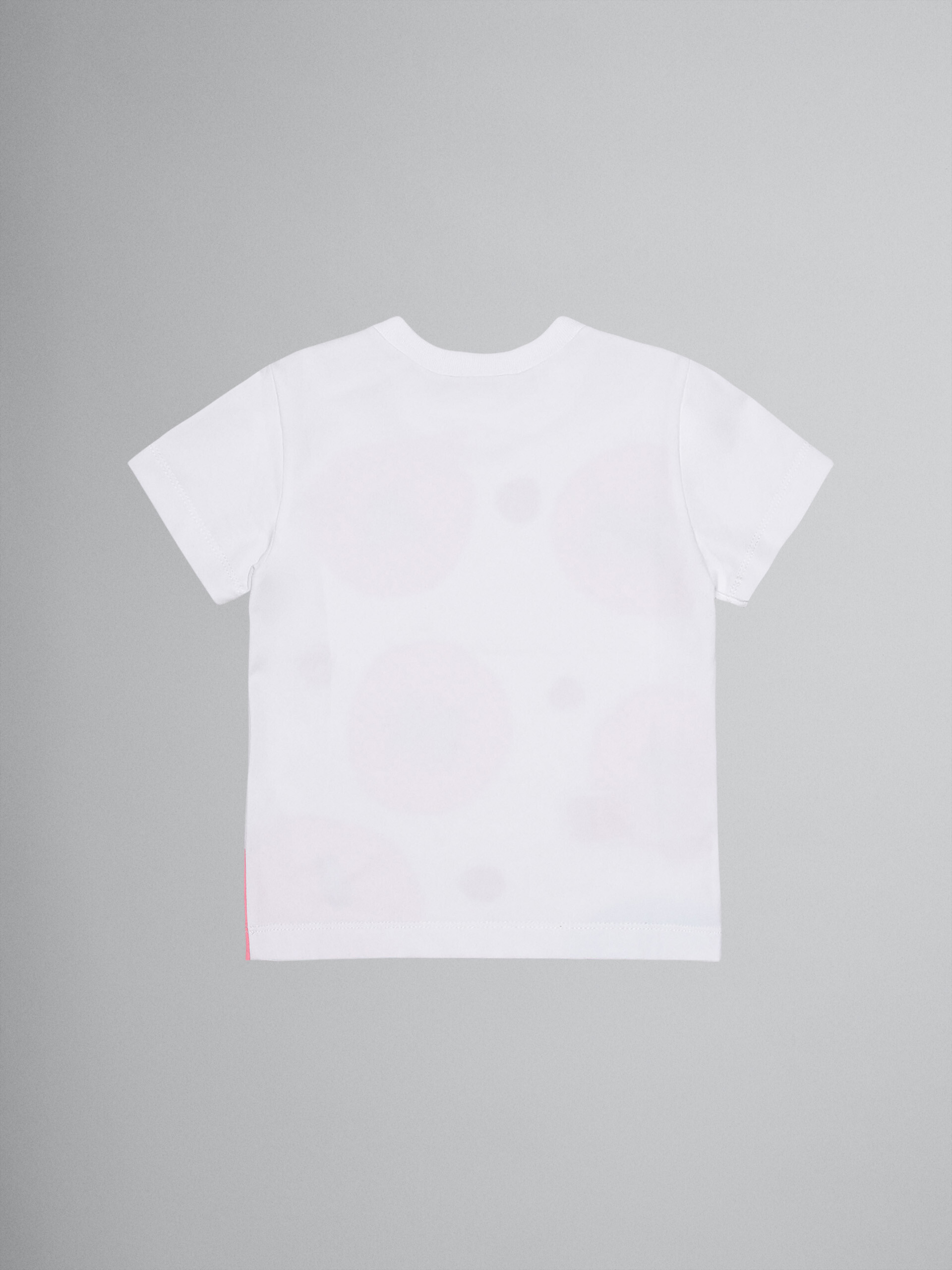 T-shirt in jersey di cotone elasticizzato con bolli e logo - T-shirt - Image 2