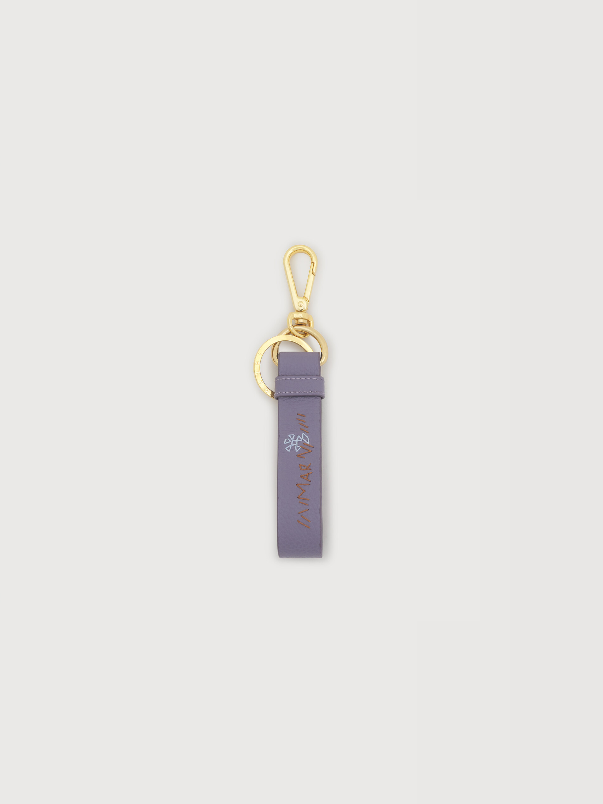 Purple leather keyring with Marni Mending - Key Rings - Image 1